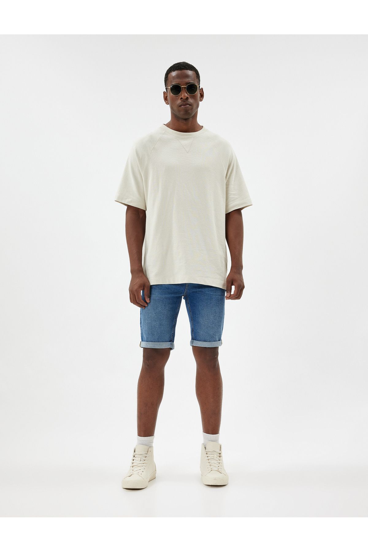 Koton Yeni Sezon Oversize Kot Şort Bermuda Cep Detaylı Pamuklu