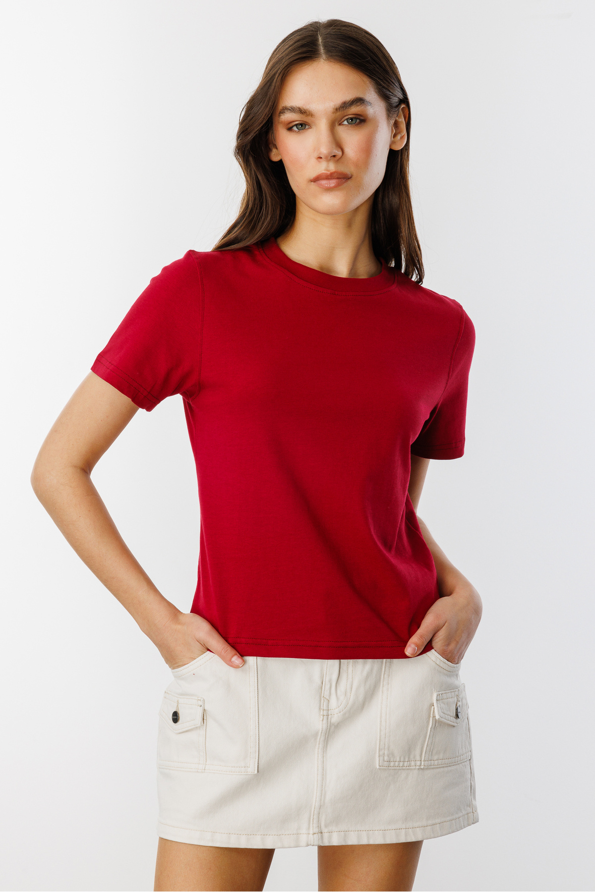 GENIUS STORE-Women's T-Shirt -Crop T-Shirt with Organic Cotton and Cycling Base 4