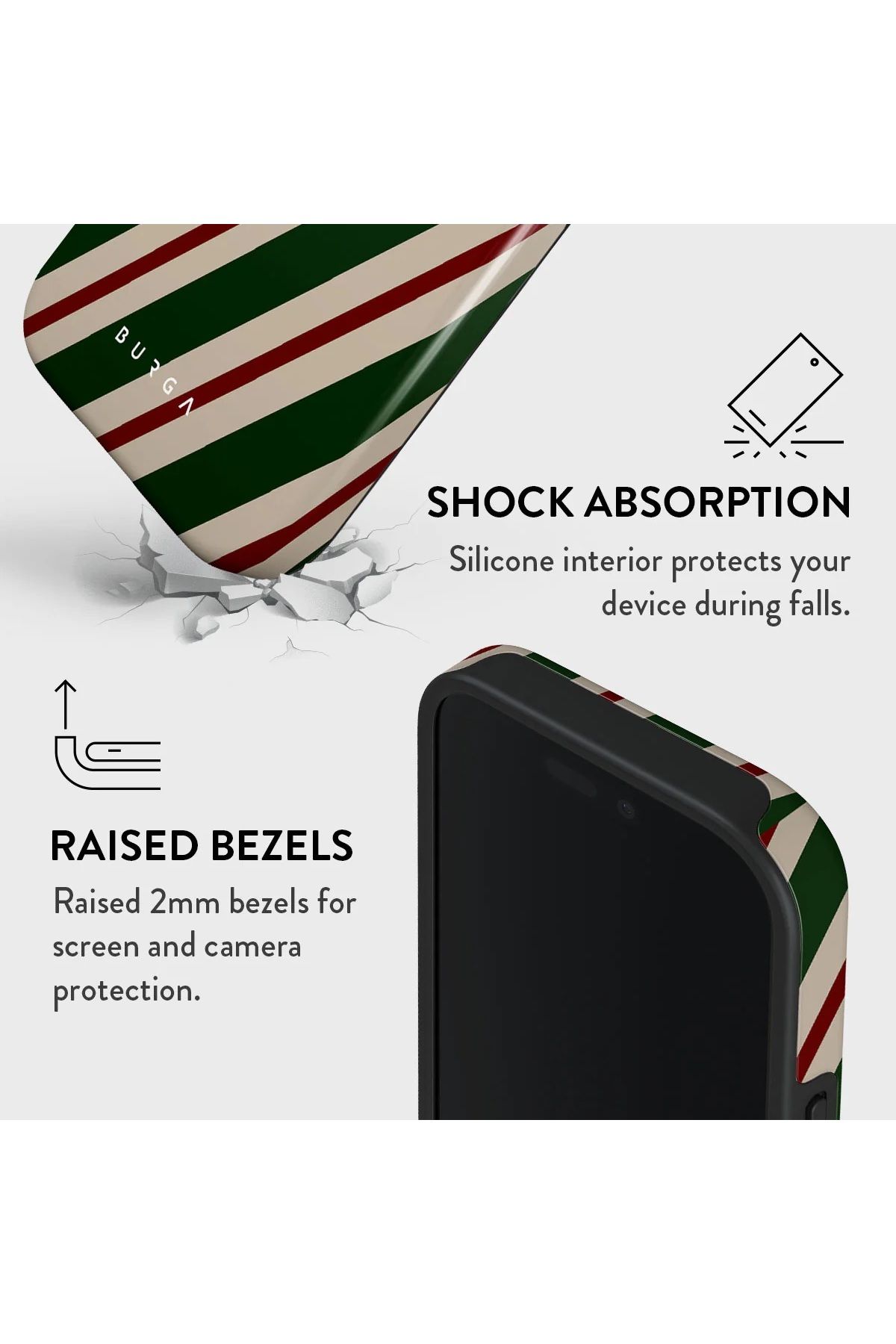 BURGA-Phone Case Compatible with iPhone 16 PRO Hybrid 2-Layer Hard Shell Silicone Protective Case 4