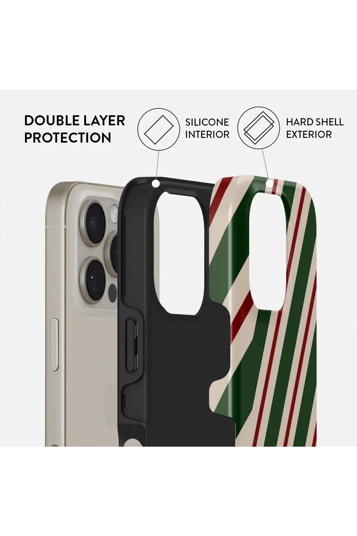BURGA-Phone Case Compatible with iPhone 16 PRO Hybrid 2-Layer Hard Shell Silicone Protective Case 2