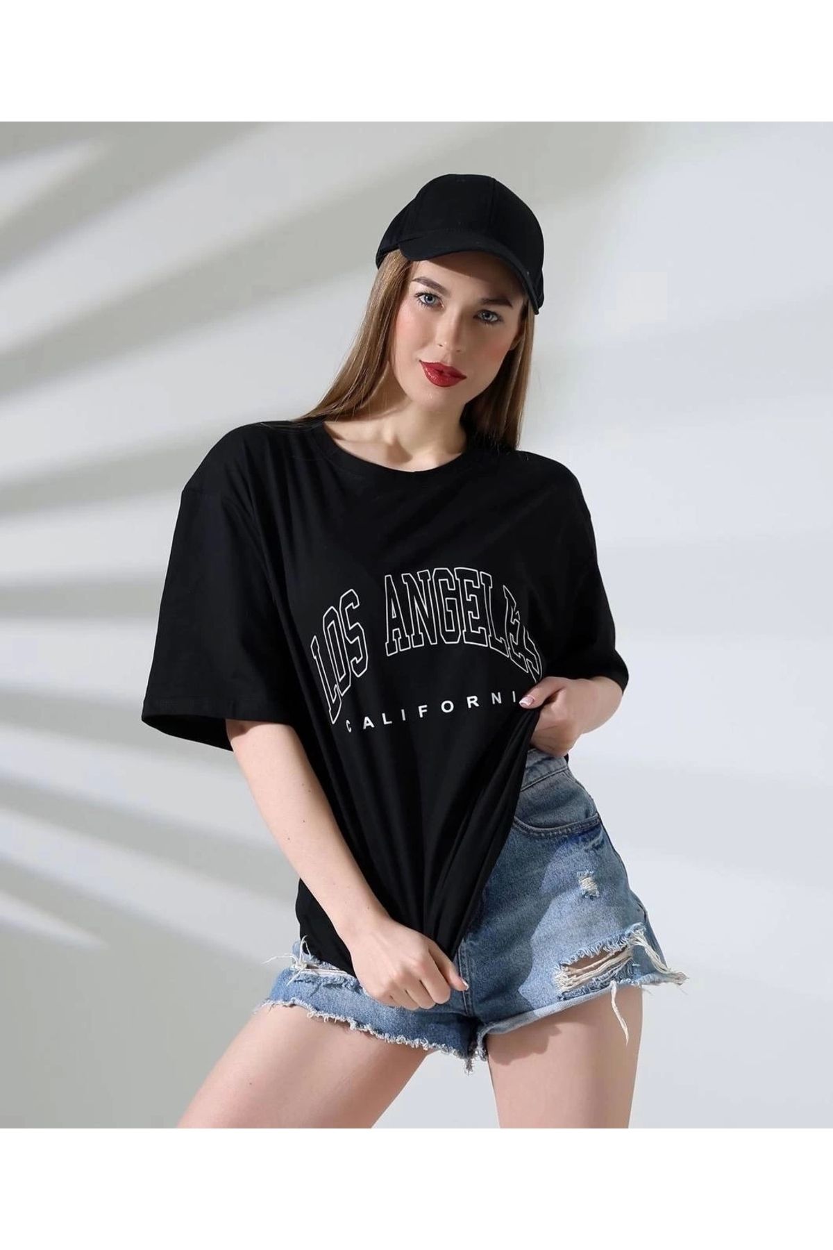 meSga butik Angeles baskılı tişört