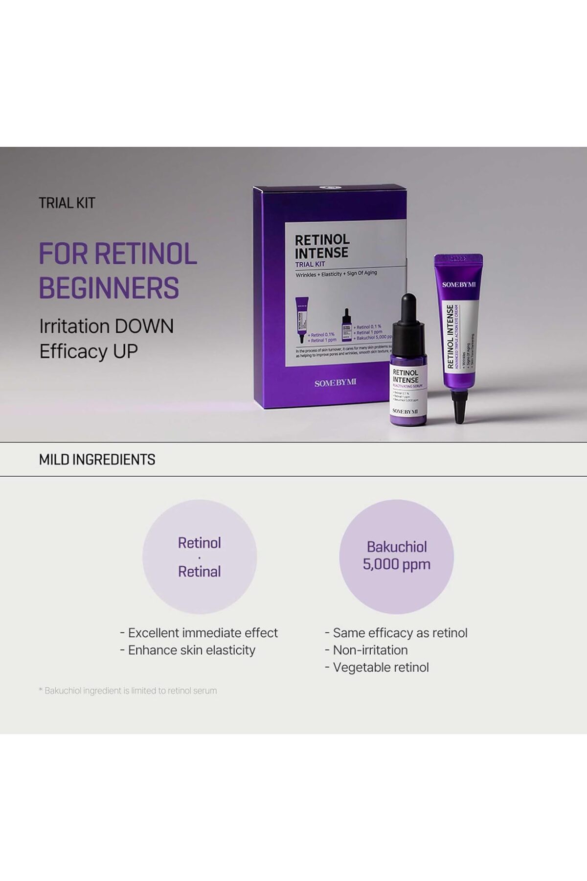 Some By Mi-Retinol Intense Trial Kit 10ML – Beginner-Friendly Anti-Aging Serum & Eye Cream 5