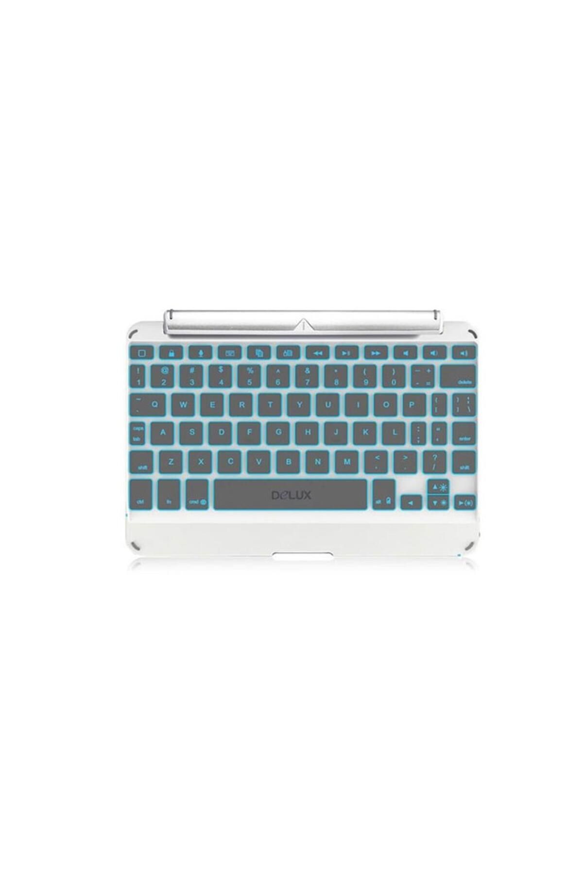 Vobotek Teknoloji KB-BT11 Beyaz Bluetooth iPad Mini Işıklı KB-BT11 Kablosuz Stand-Klavye