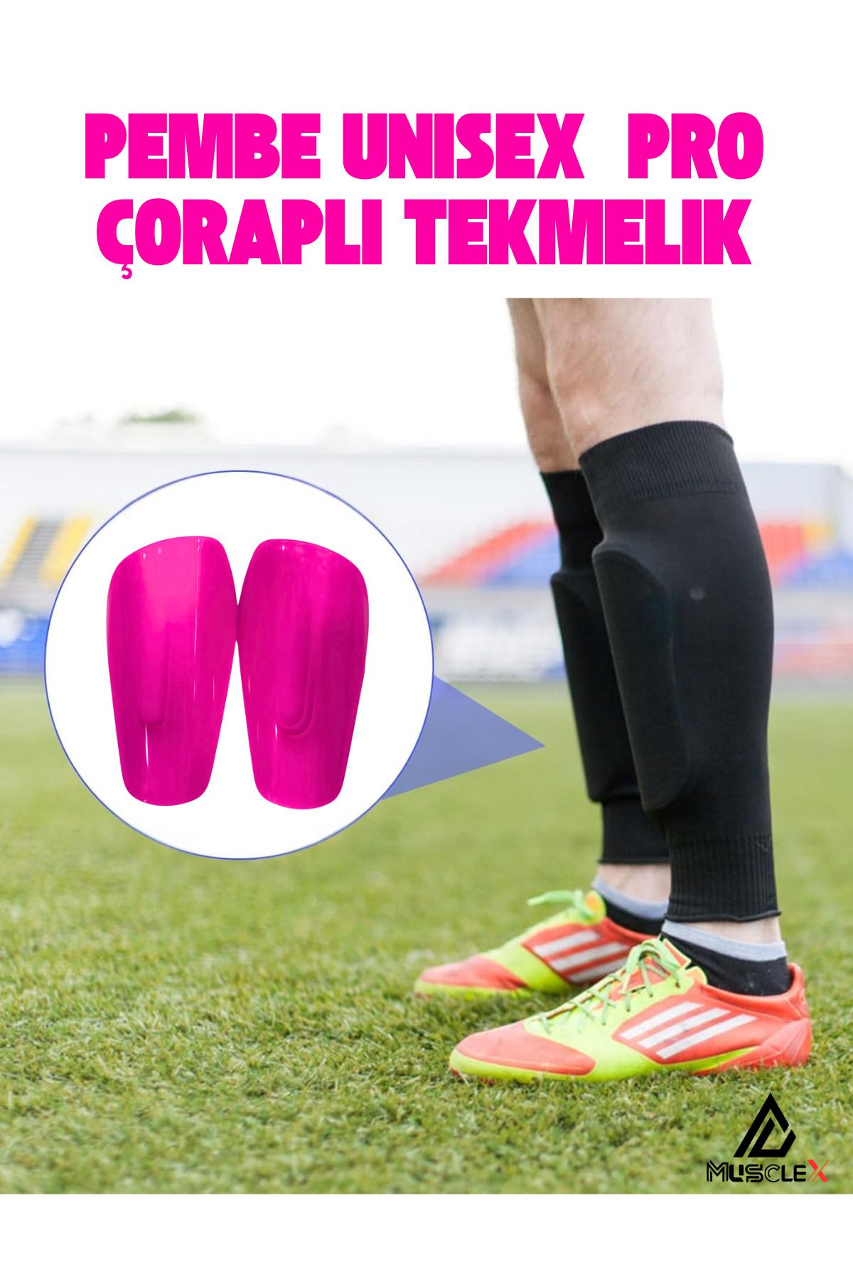 Musclex Spor Tekstil Profesyonel Çoraplı Tekmelik | Futbol Tekmelik | Kaval Koruyucu | Msclx584dfe