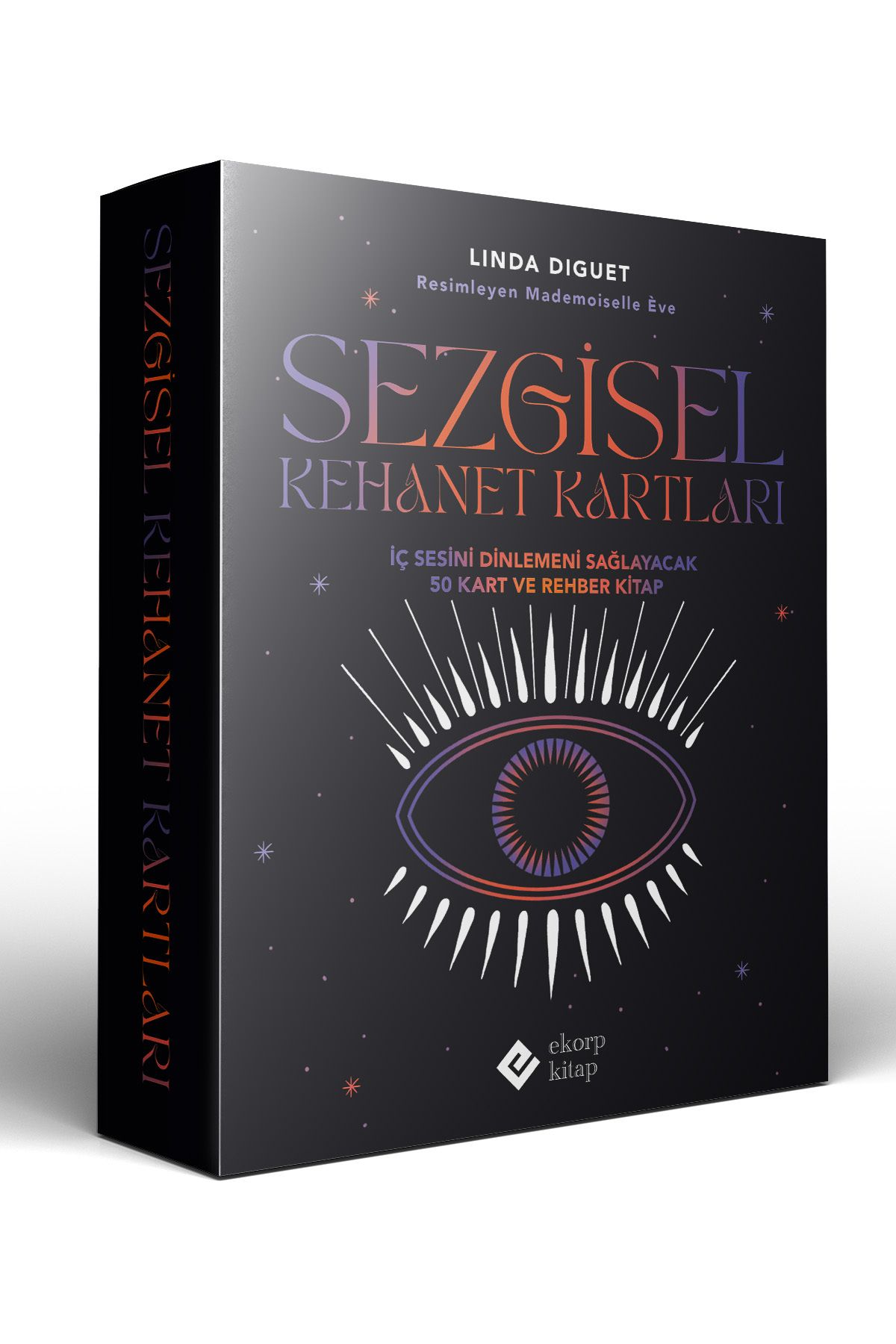 Ekorp Kitap Sezgisel Kehanet Kartları - 50 Kartlık Deste Ve 128 Sayfa Rehber Kitap 2024 Tarot / Linda Diguet