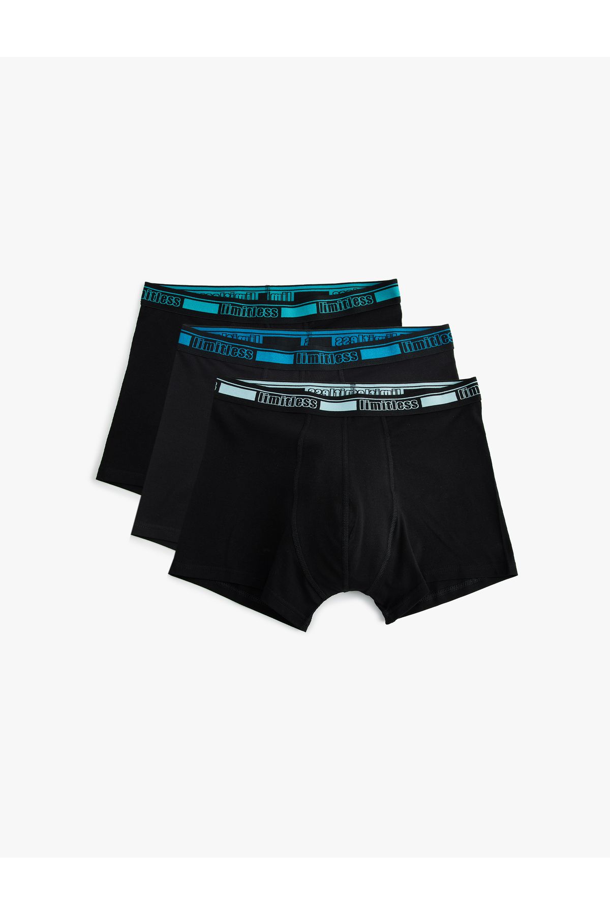 Koton Yeni Sezon 3'lü Boxer Seti Slim Fit Slogan Baskılı Pamuklu
