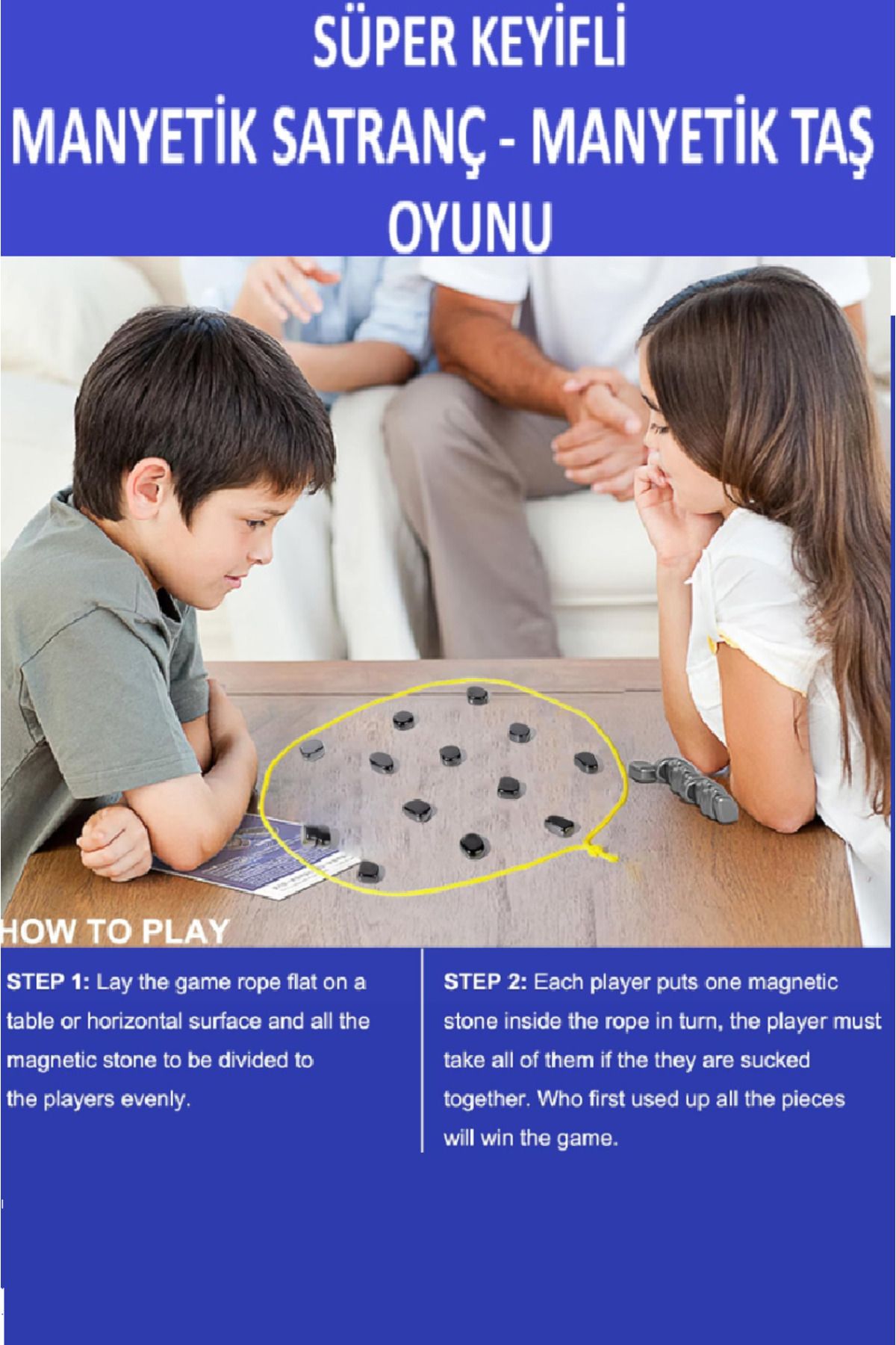 ZETCONCEPT-Super Delightful Magnetic Chess-20 Jewels Magnetic(Strong) Stone Game- Great Gift for Time-Passing 5