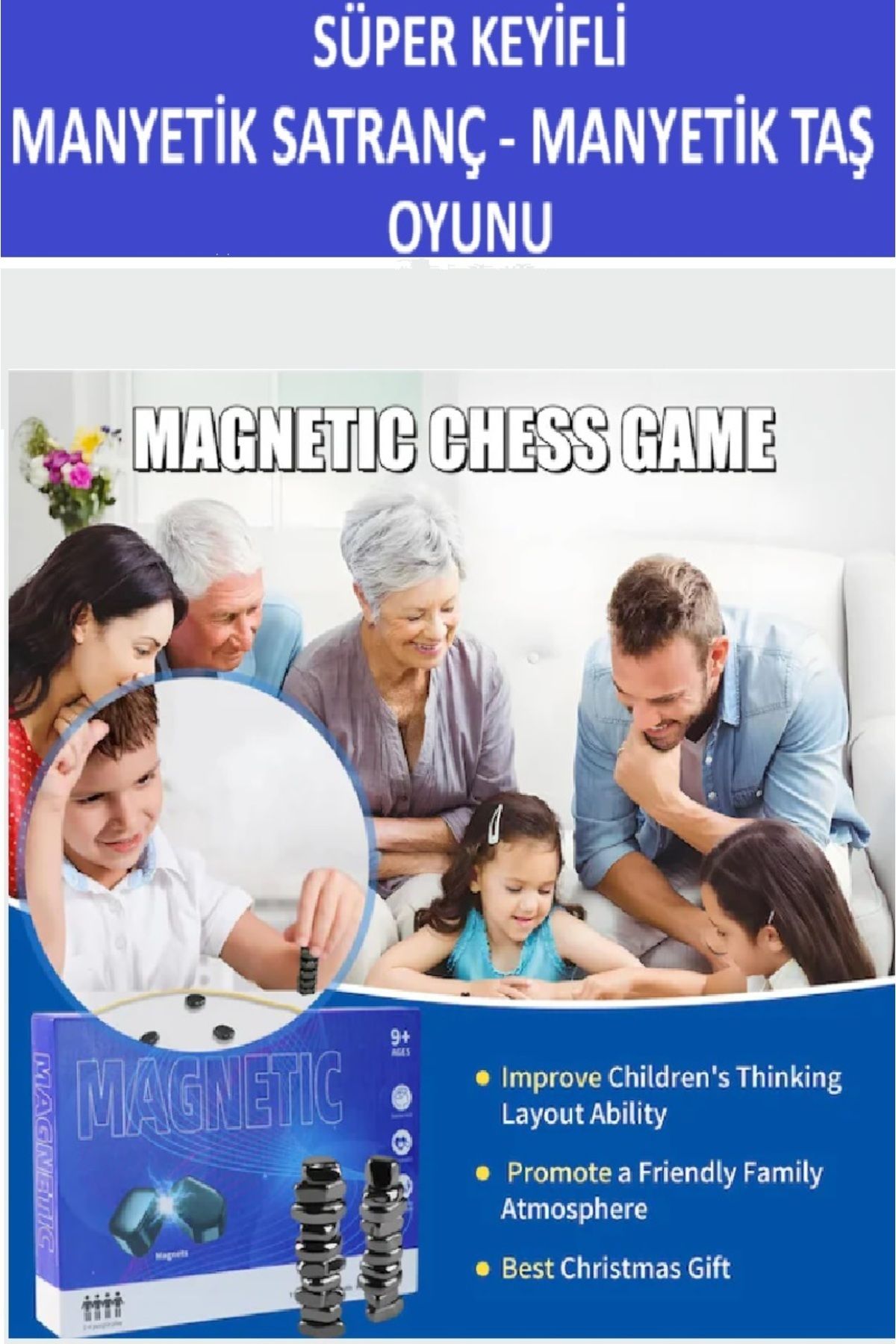 ZETCONCEPT-Super Delightful Magnetic Chess-20 Jewels Magnetic(Strong) Stone Game- Great Gift for Time-Passing 3