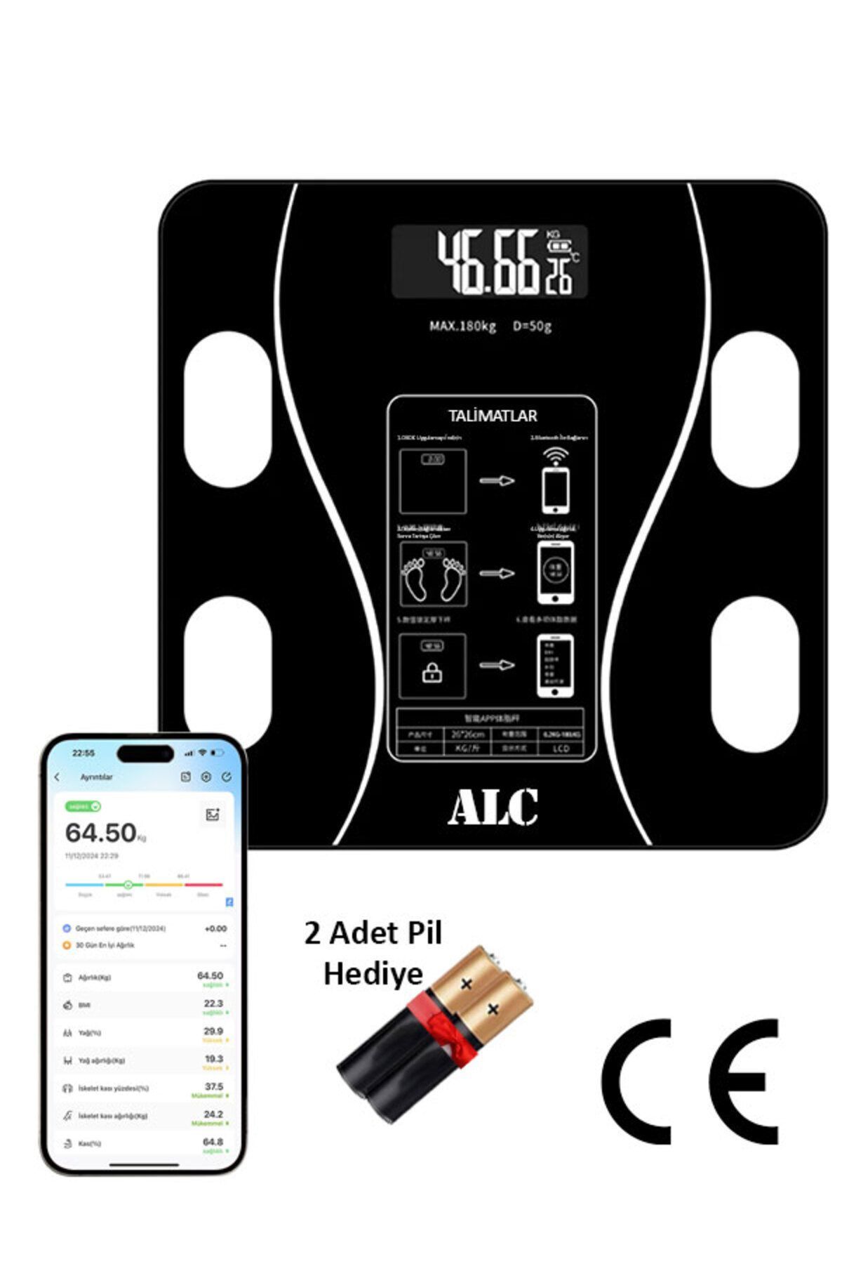 teknotrust Smart Body Scale Akıllı Banyo Baskülü Yağ Su Kas Vücut Kitle Endeksi Dijital Tartı