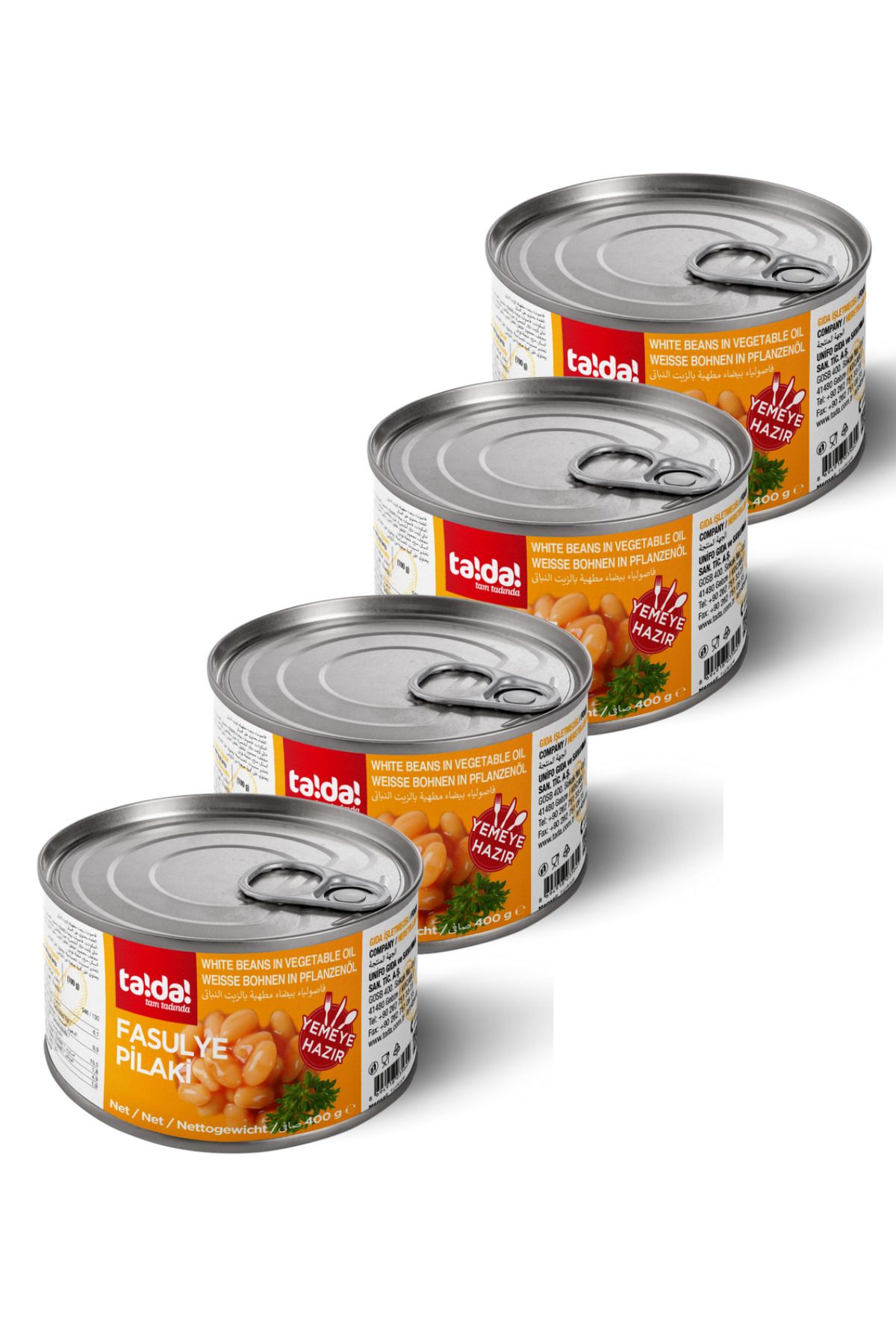Tada Fasulye Pilaki 400 Gr (4 Adet)
