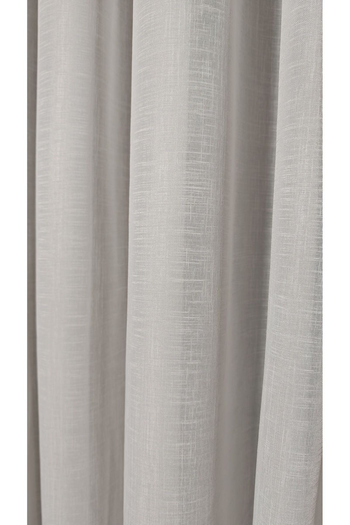 Yuka-Folded Linen Ecru Tulle Curtain, 1/3 Dense Pleat with Grammage - Suitable for Any Room Skirt That Does Not Want to Iron - Leaded 5