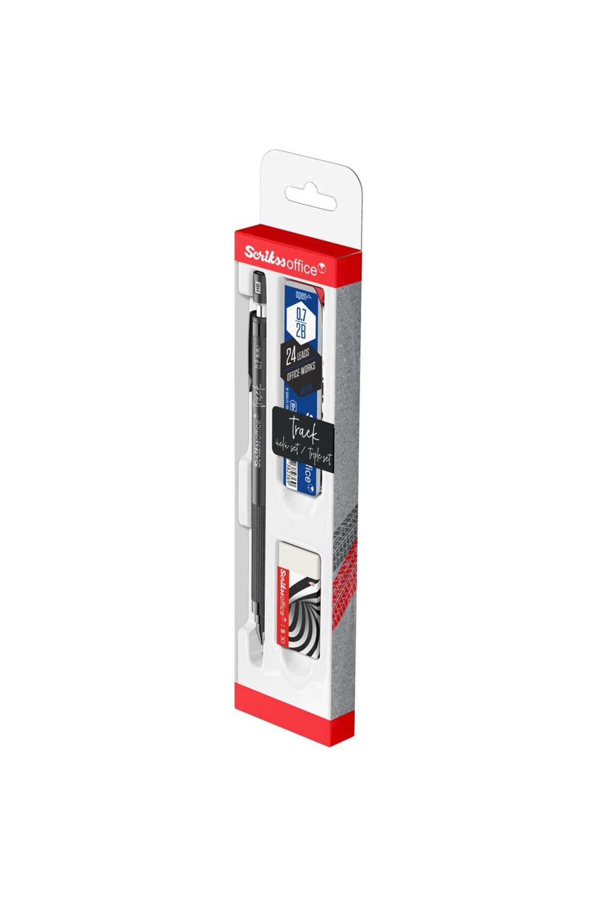 Scrikss-Track Set of 3 Mechanical Pencils 0.7 mm Grey 3