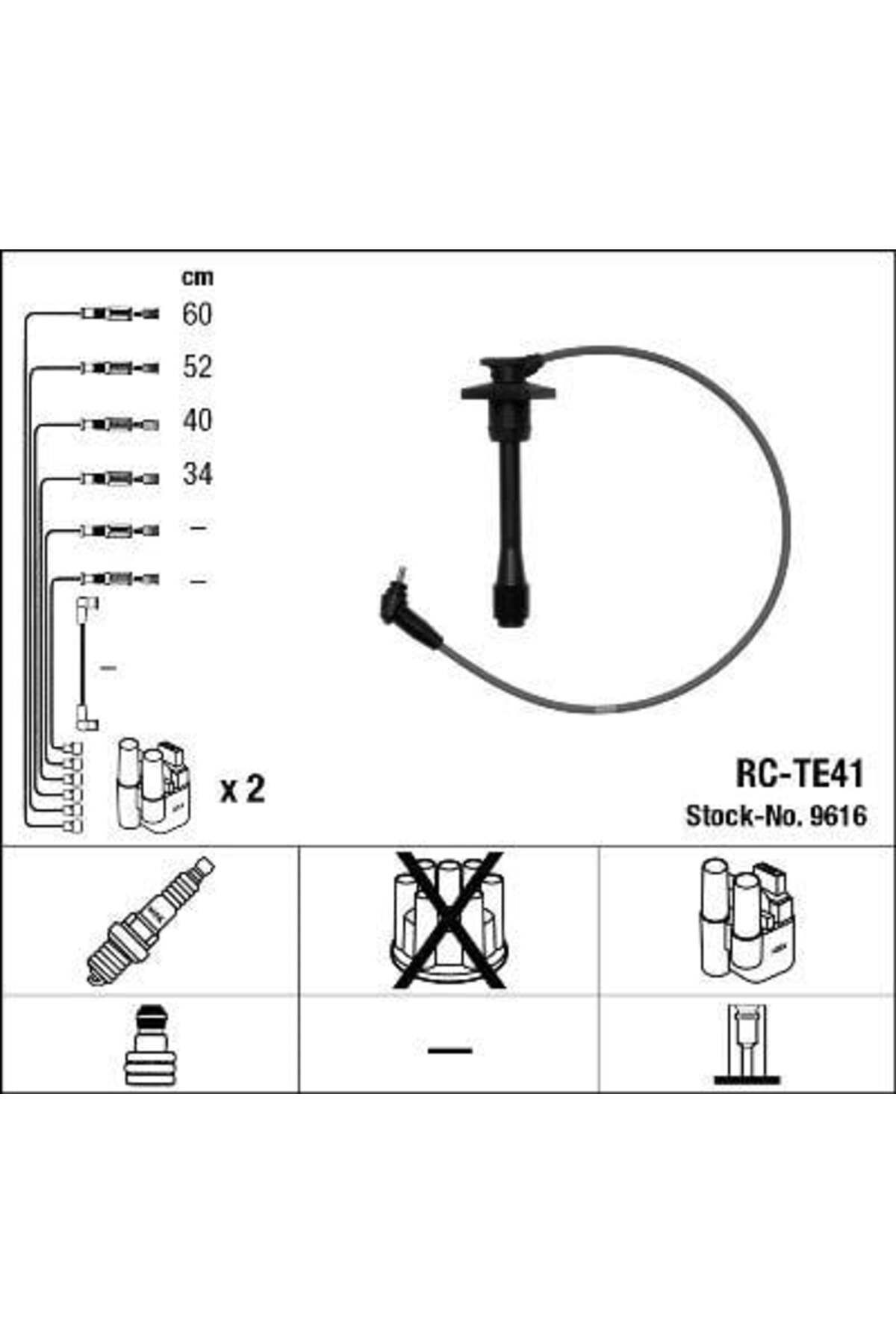 NGK BUJİ KABLOSU TOYOTA COROLLA 1.6L 4A-FE AE101 AE111 DOHC 92-00 RC-TE24