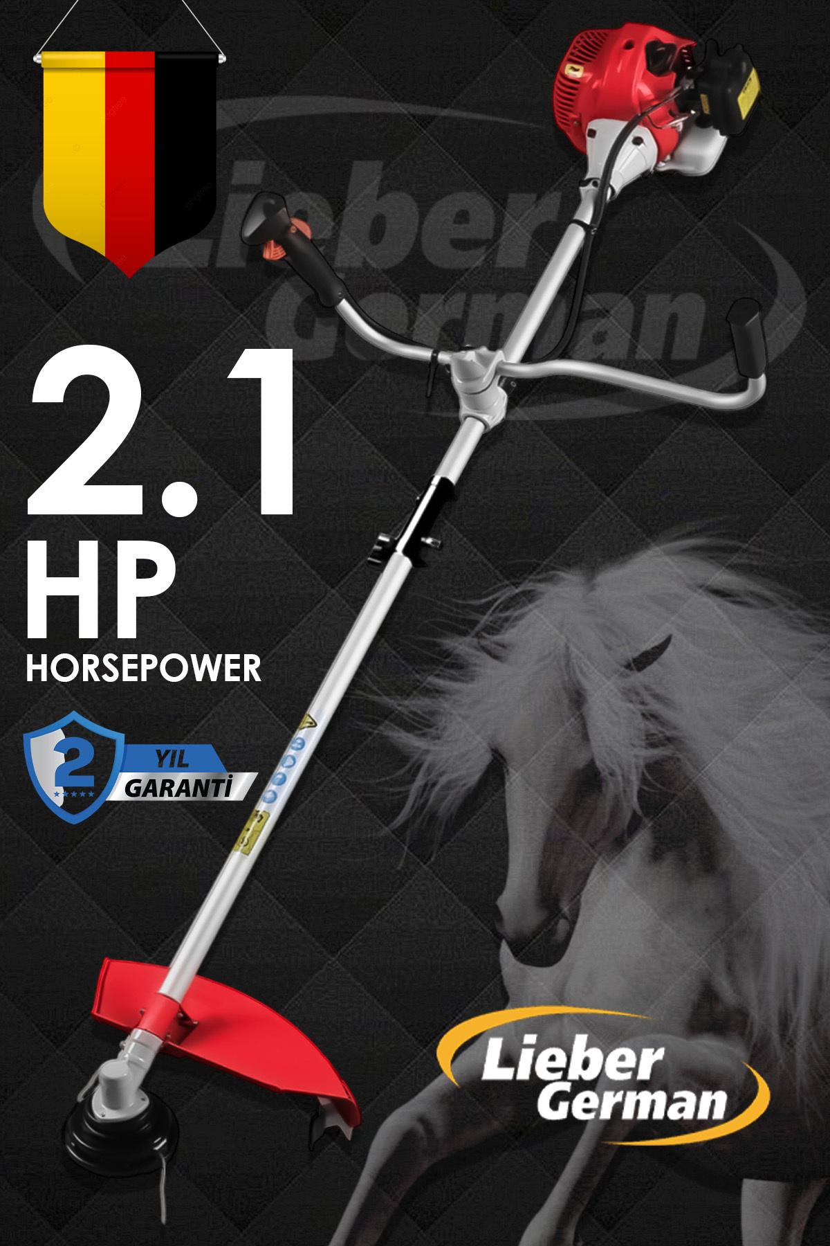 Lieber German Teknoloji XT9900 Yan Tipi Benzinli Motorlu Ot Çalı