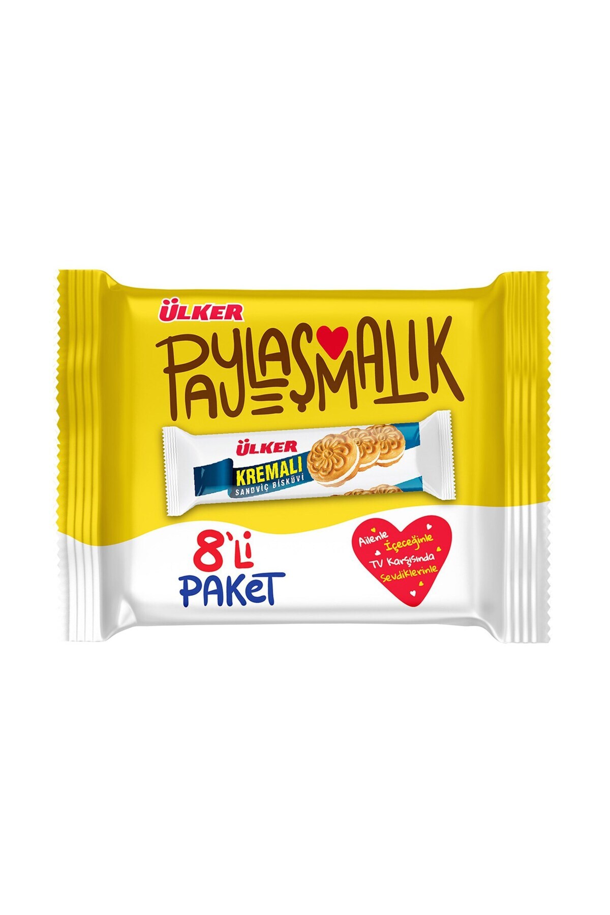 Ülker-Cream Sandwich Biscuits 8 Pcs + Rondo Strawberry 8 Pcs Mixed Pack of 4 2