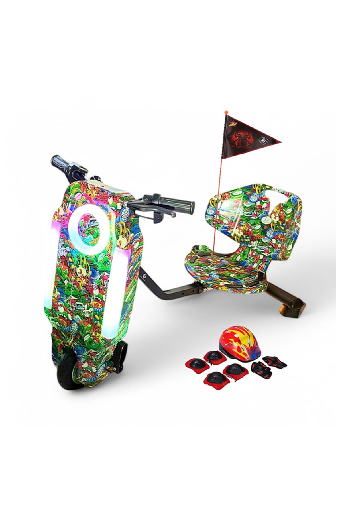 IQTENA-Drifting Electric Scooter Big Electric Drift Scooter 36V for Kids - With Helmet Pad Set 1