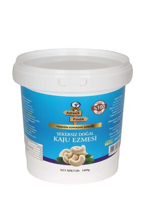 adressfindik Şekersiz Doğal Kaju Ezmesi 1 Kg