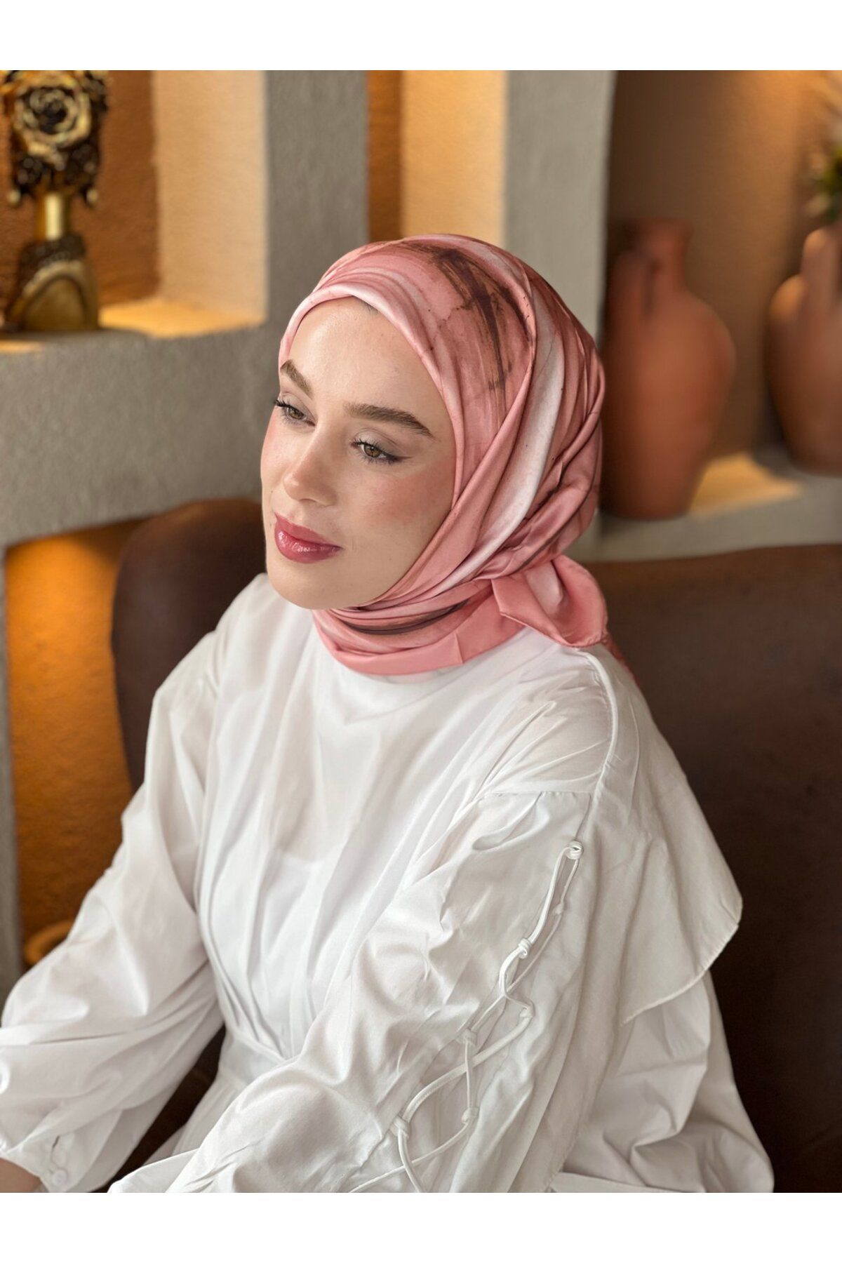 Modakaşmir-Marble Tanca Silky Scarf 3