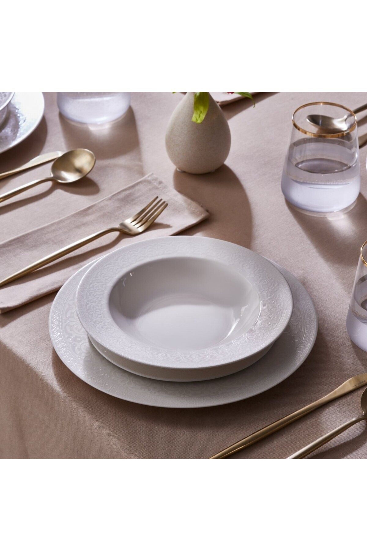 Karaca-New Dome Tafelservice für 6 Personen, 24-teilig, Wei 7
