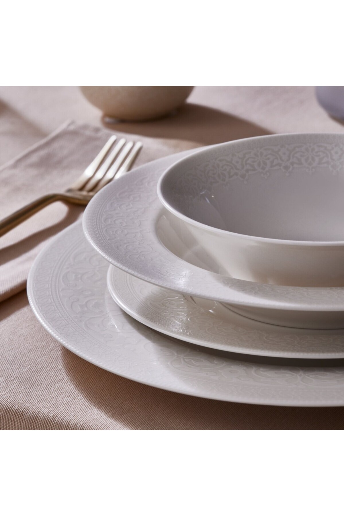 Karaca-New Dome Tafelservice für 6 Personen, 24-teilig, Wei 8