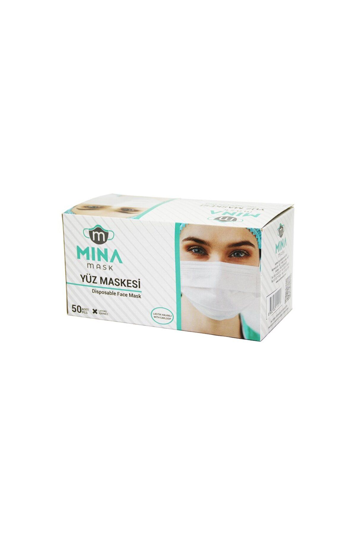 Kuzgun Ticaret 50PCS BEYAZ CERRAHİ YÜZ MASKESİ (4767) - Lisinya