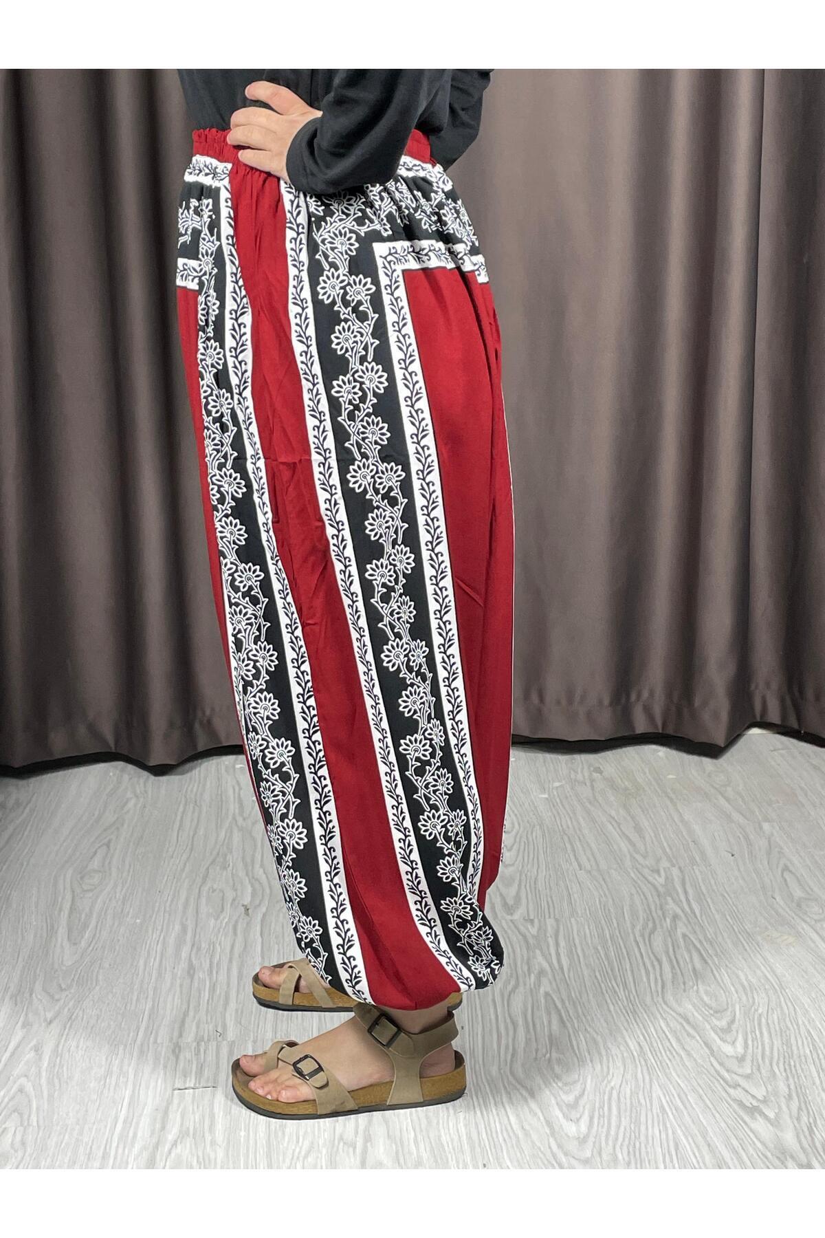 Sobe Hediyelik-Viscose Comfortable and Stylish Net Low Baggy Trousers in Adana Baggy Form 3