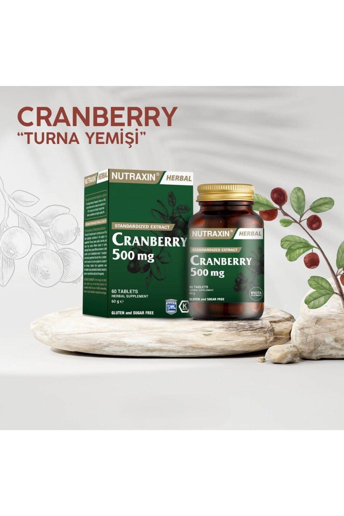 Nutraxin-Cranberry - Turna Yemişi 500 Mg 60 Tablet- 4
