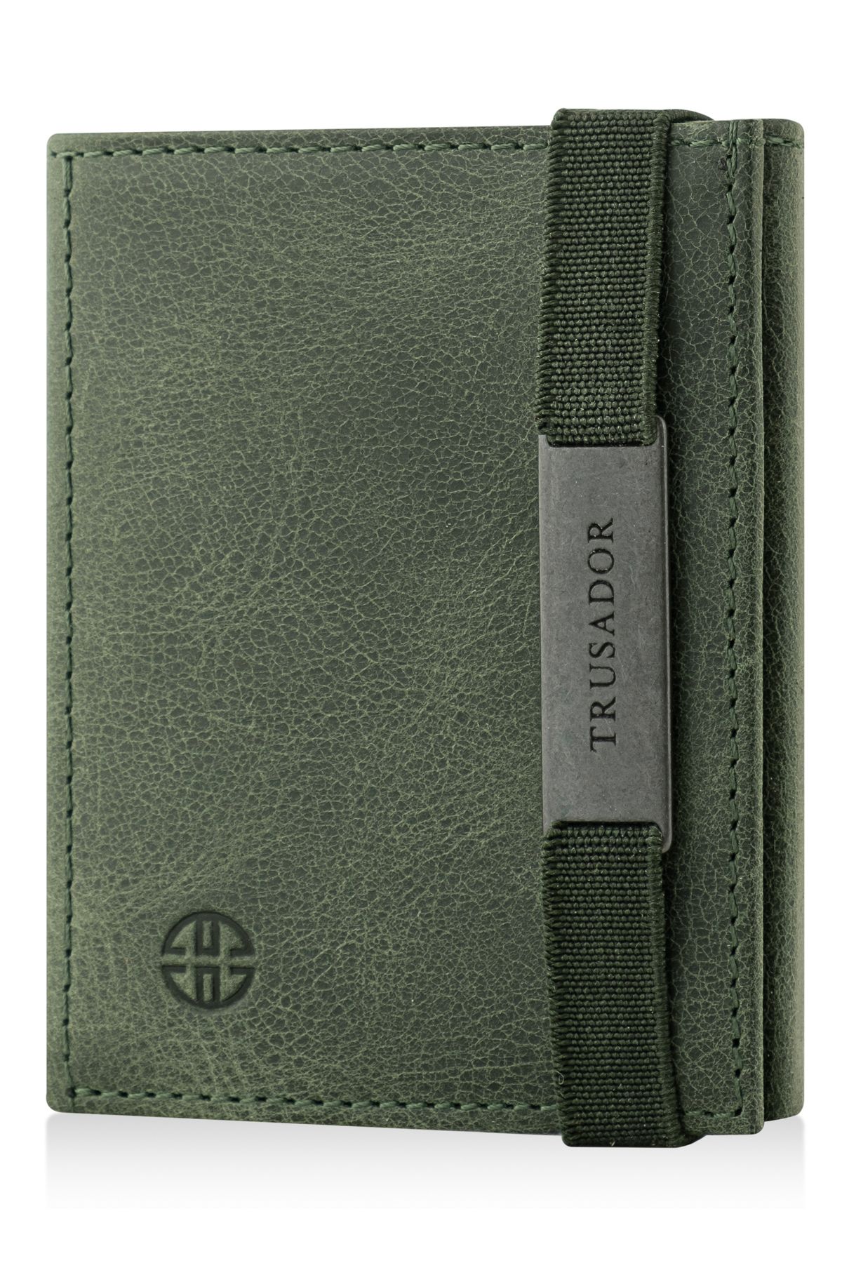 کیف پول زنانه MARSEILLE ZIPPERED GREEN ZIPPRED WALLET چرمی MIRRORED RFID مردانه محافظت شده Trusador