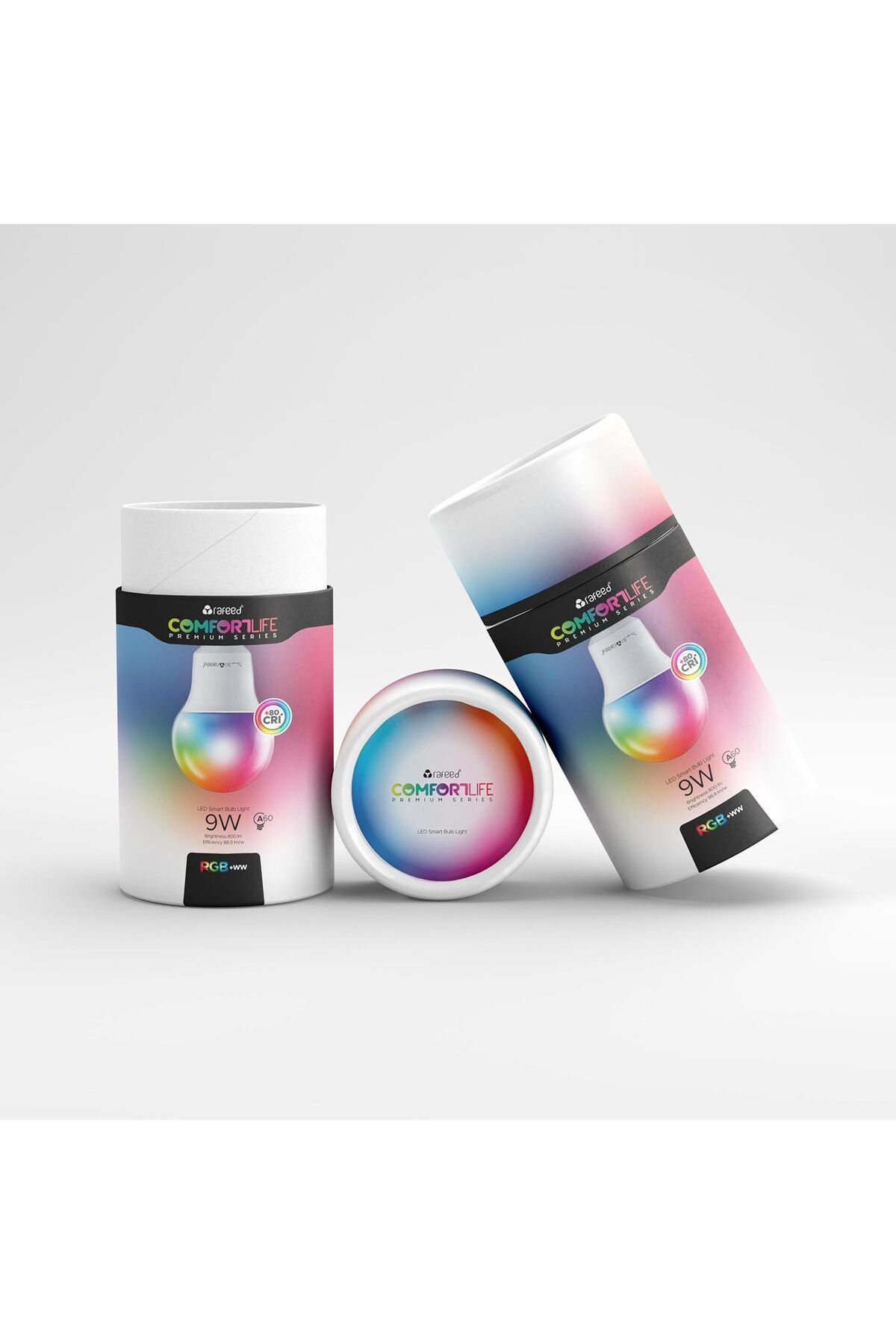 RAFEED-Led 12w 6000k Wi-fi Bluetooth Smart Led Bulb, Dimmable, Color Changing, Scheduling 8