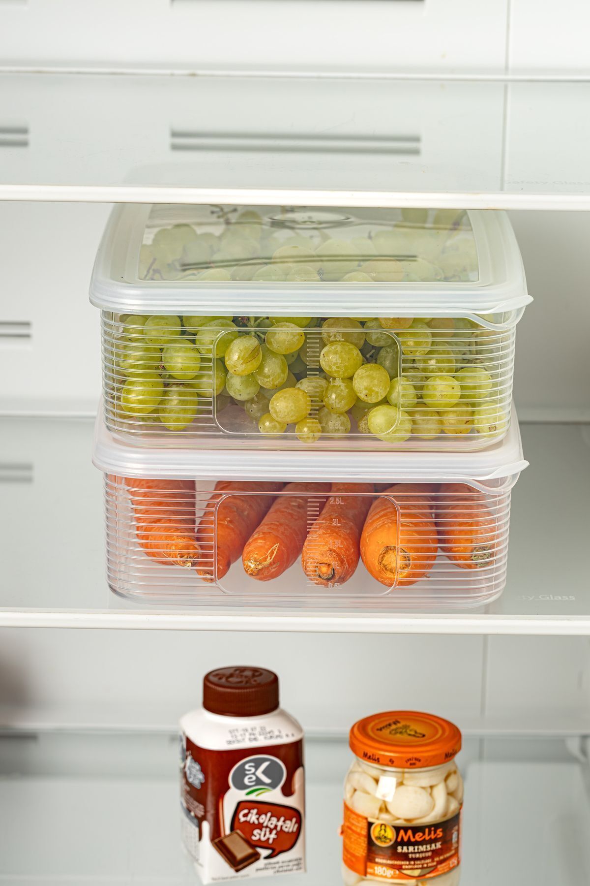 AHC LİFE-Transparent Rectangular Storage Container Set - 2 Pieces, 3.5 Lt, with Leak Proof Indicator 5