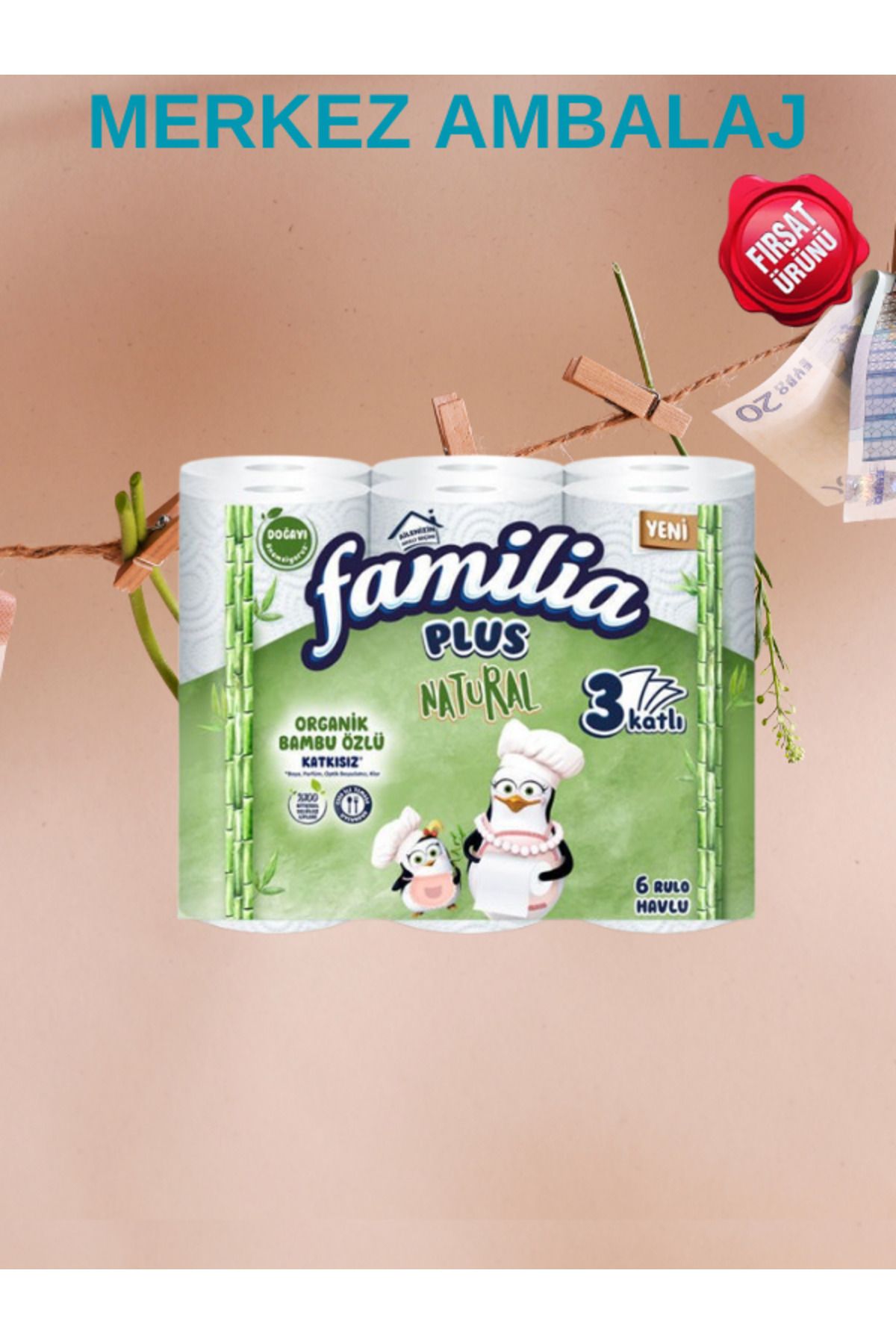 Familia-Familia 3 Layer 6 Pack Roll Paper Towel + Shirt 2