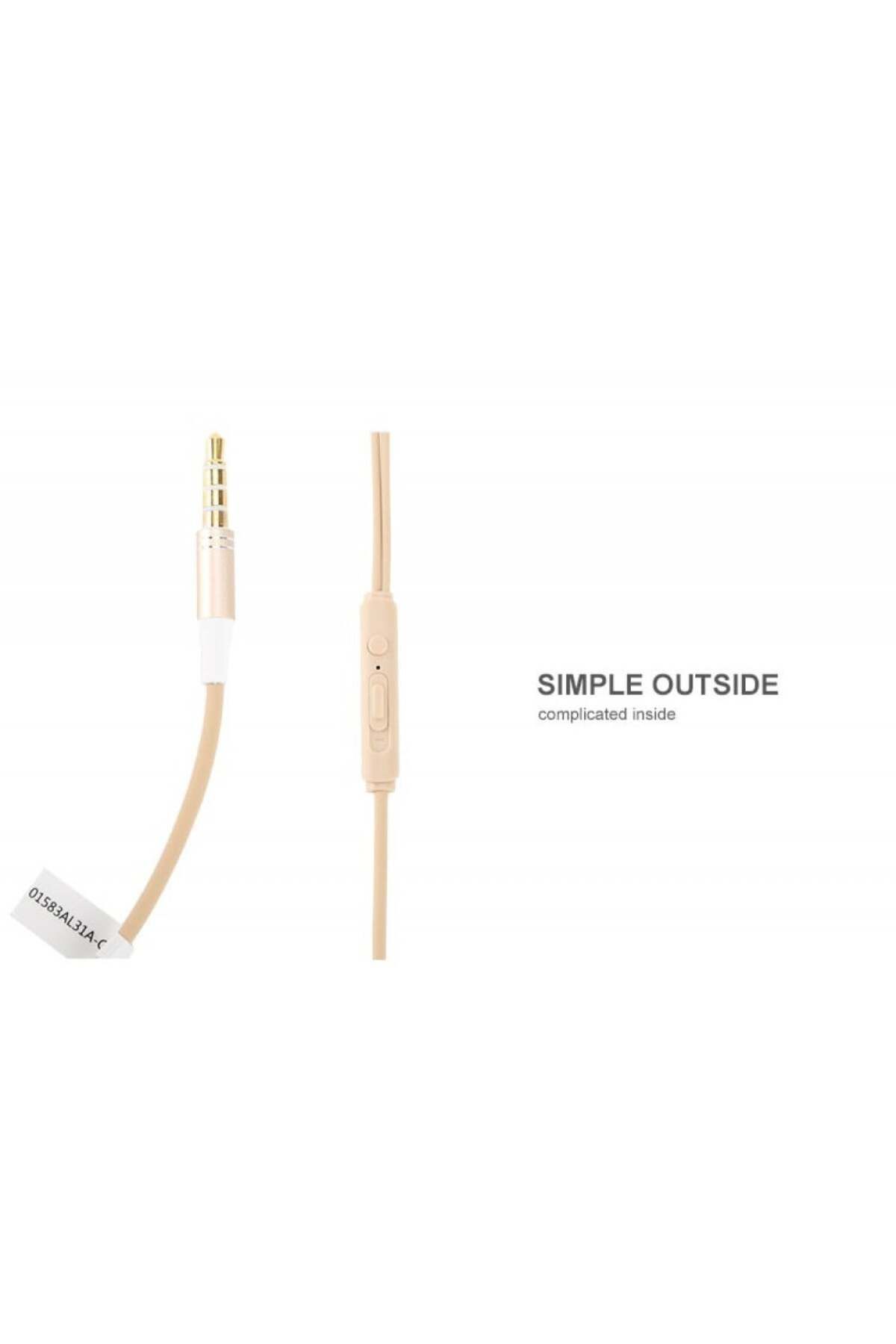 Miniso-سماعات أذن نظام هاي فاي Hi-fi Cd Pattern باللون الذهبي 1.2 متر 5