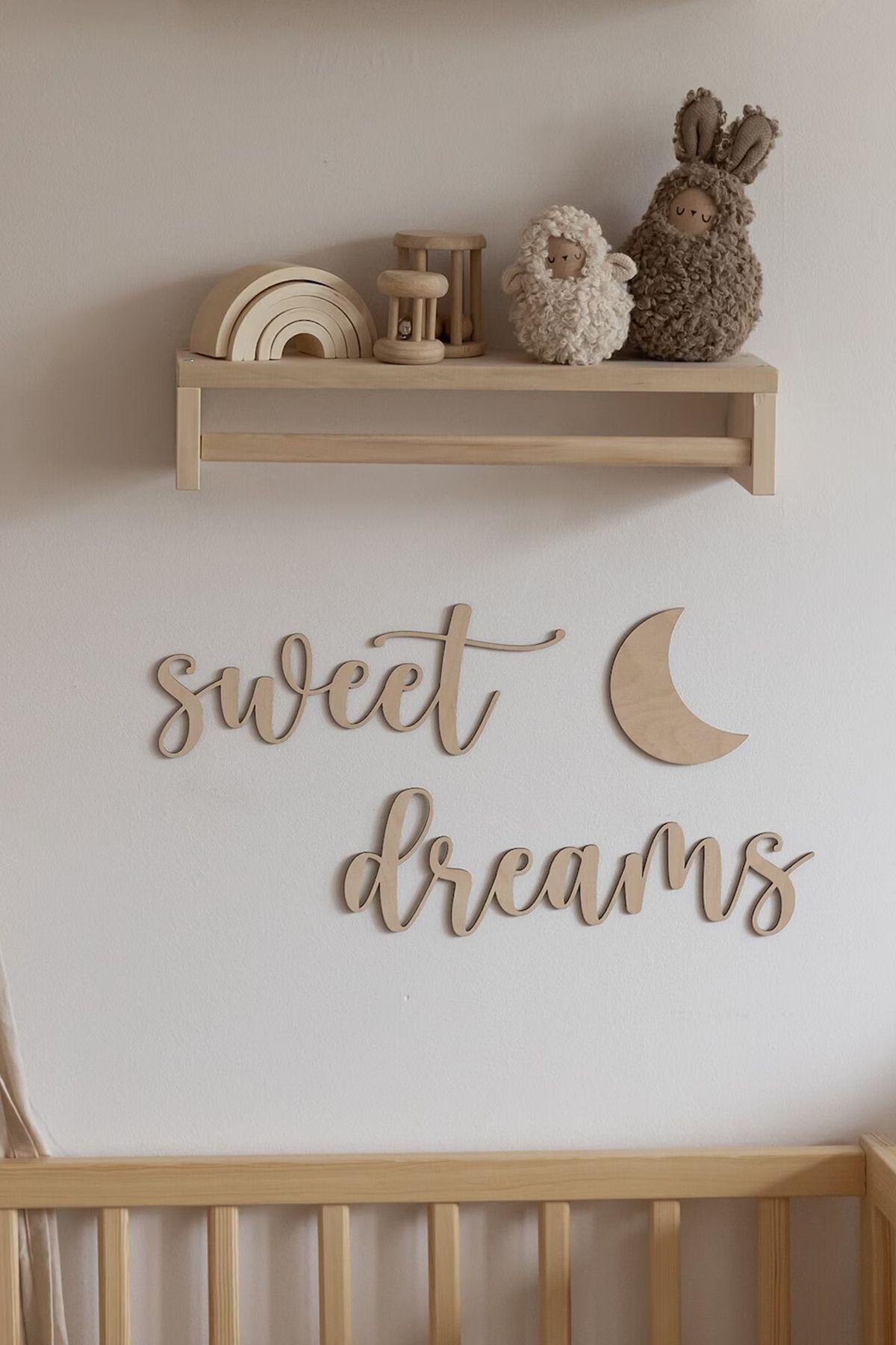 Sweet Dreams Tatlı Rüyalar Çocuk ve Bebek Odası Hediyelik Aksesuar - Duvar Dekoru