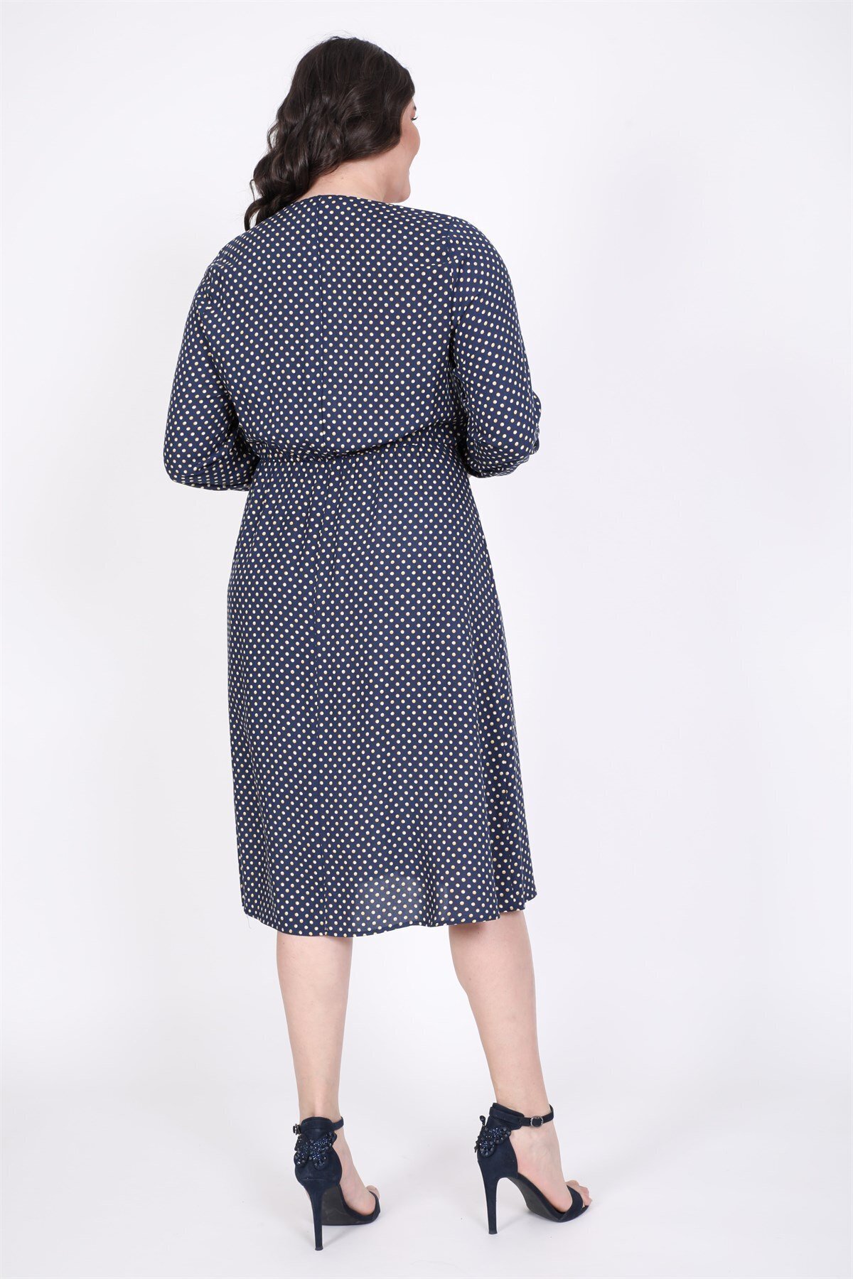 MYLİNE-Wrap Dress with Elastic Waist 3