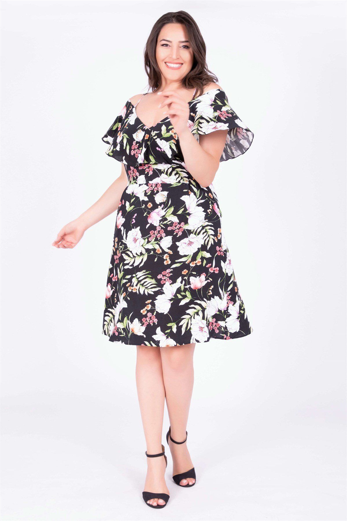 MYLİNE-Flounced Sleeves Dress 2