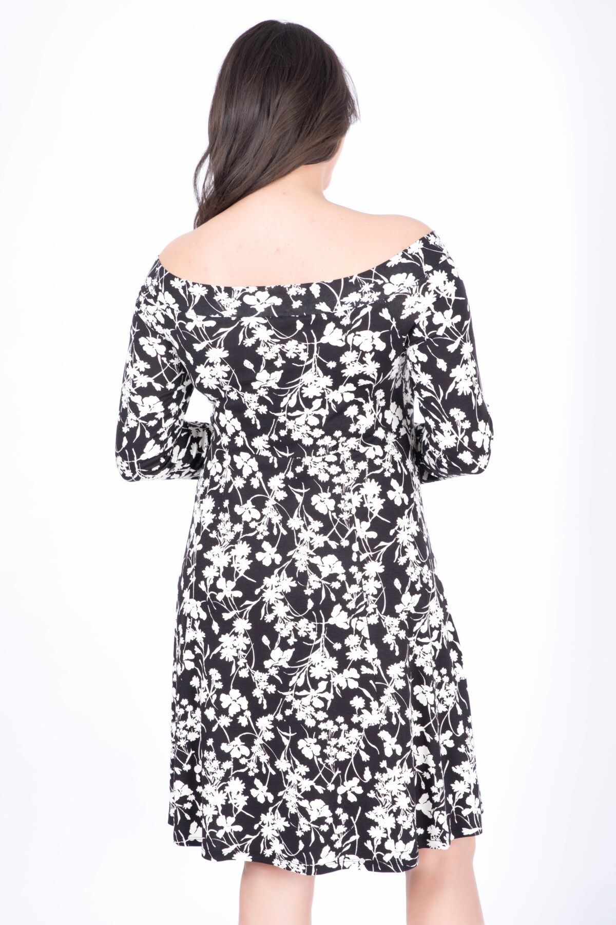 MYLİNE-Long Sleeve Combed Cotton Dress 3