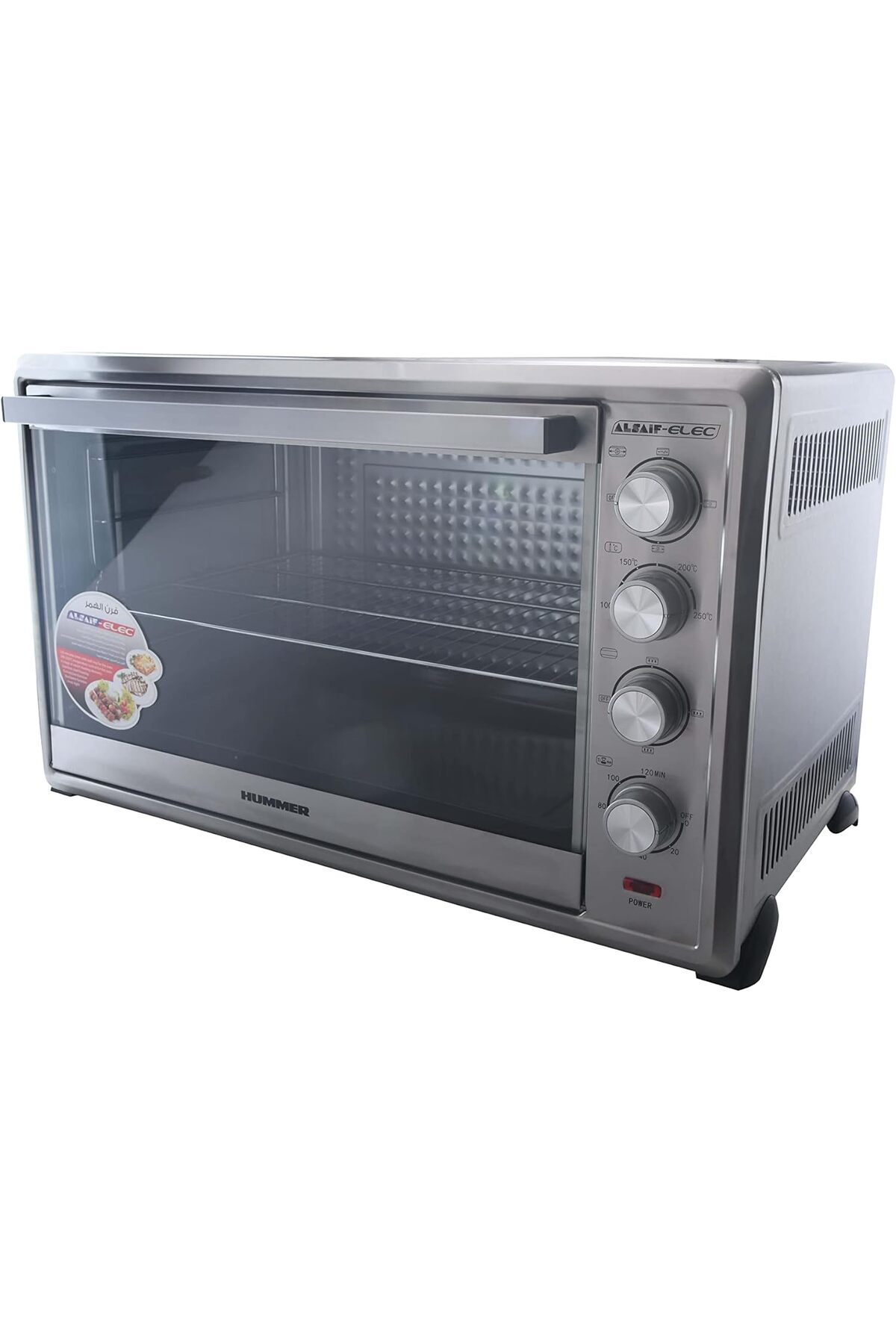 ALSAIF-Electric Oven With Timer, S/s Heating Elements, Thermostat, Function Switch, 2800w, S/s 3
