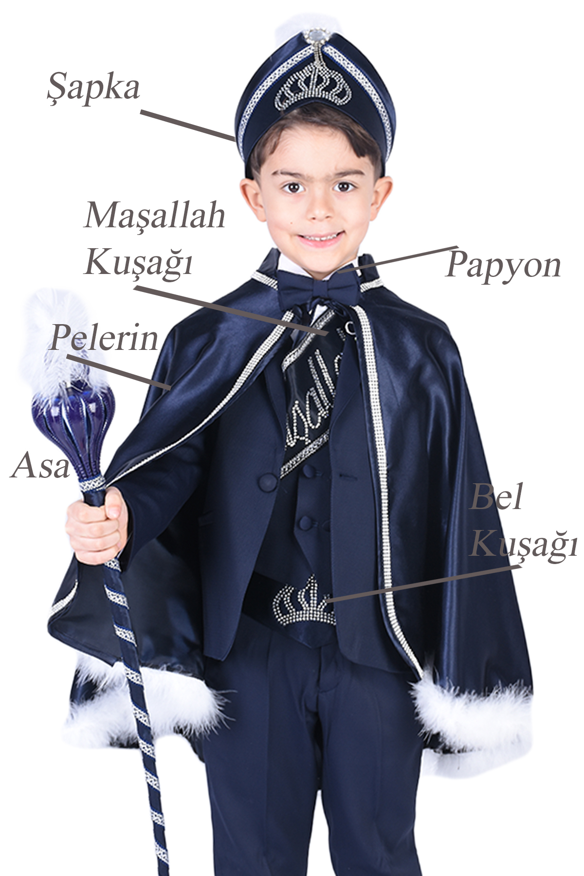 چجوک ست 6 عددی شنل ختنه سورمه ای