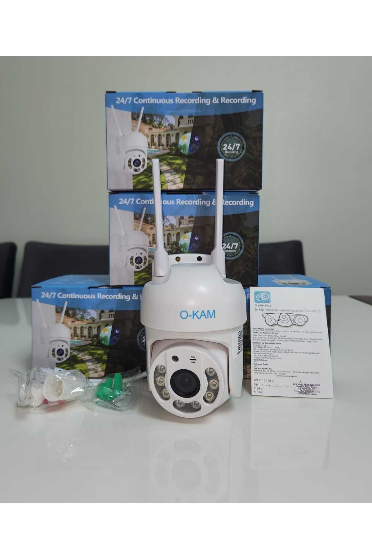 O-KAM OKAM 3011 TEK KAMERA 3MP WİFİ PTZ 4MM 5MP Lens
