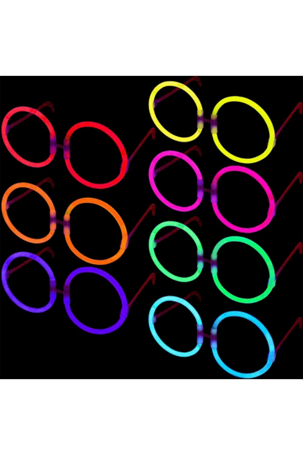 Vita Premio Glow Yulak Gözlük - Glow Partisi Gözlükleri - Glow Stick Gözlük 12 Adet