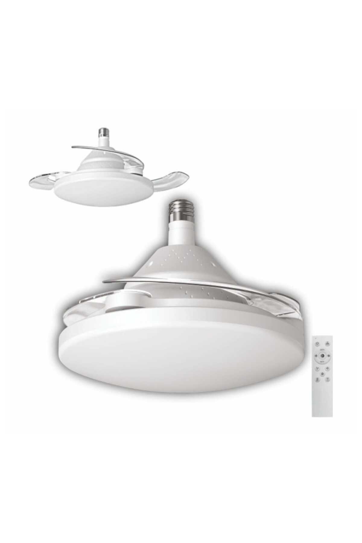 ALLCHEAPSHOPPİNG Cata Dolunay 3 Renk Yanma Modlu Dimlenebilir Pervane Vantilatör Ampul CT-1156