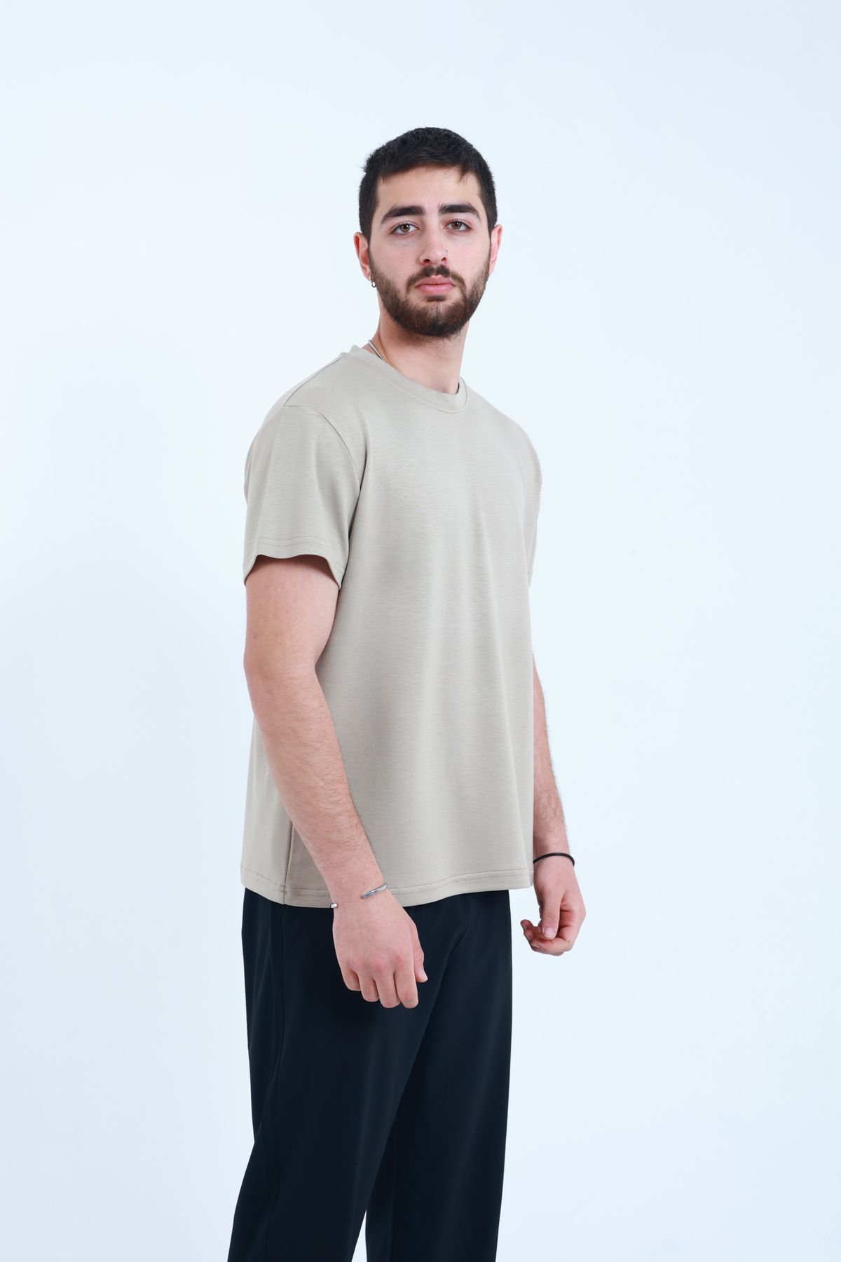 TKT-Tricou unisex din țesătură modal, potrivire regulată texturată și suprafață netedă din material textil 6