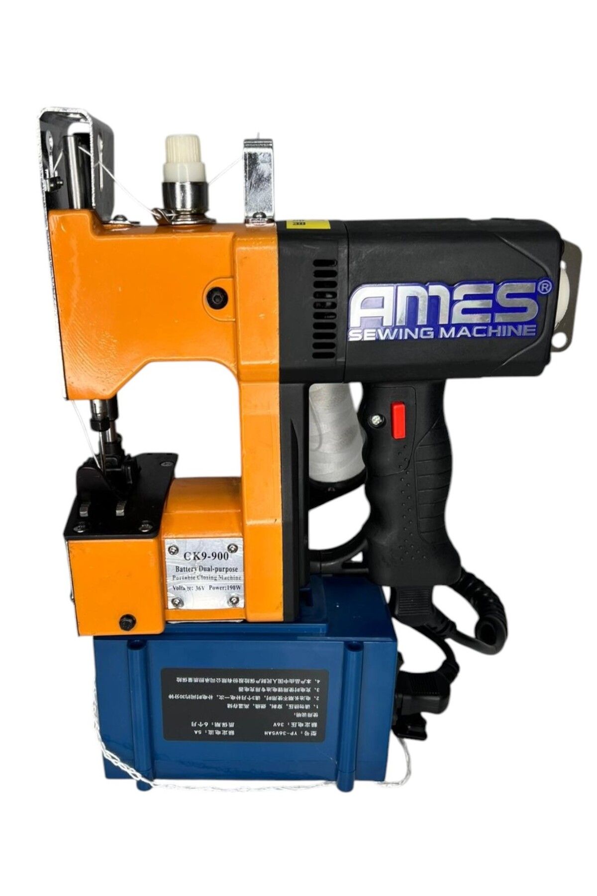 AMES As-gk-900 (5000MA) Çantaşı Çuval Ağzı Dikiş Makinası Şarjlı Çantalı (5000M AH)