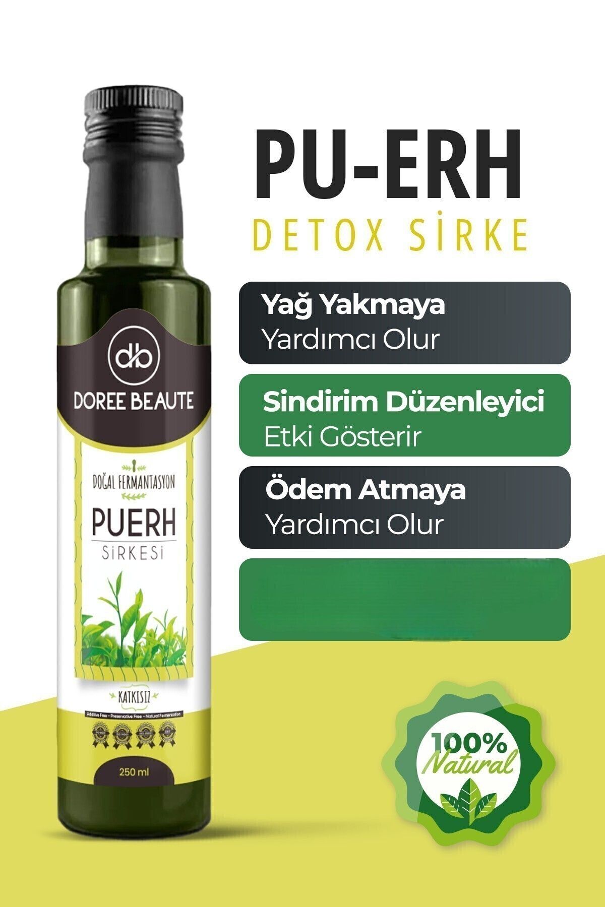 DOREE BEAUTE Detoks Yapmaya, Tok Tutmaya Ve Formda, Kalmaya, Yardımcı Bromelain Ananas Içeren Form Sirkesi