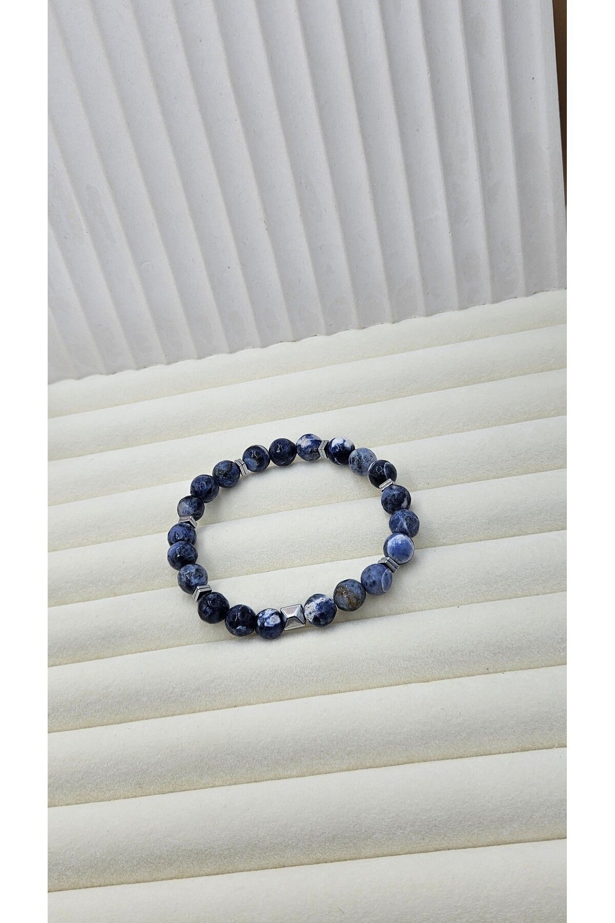 AURA-Unisex Sodalite Stone Nature Stone Bracelet 3