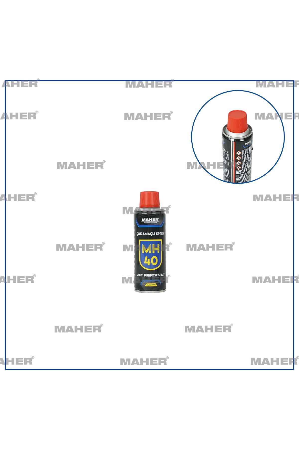 Orjinal MAHER MH40 ÇOK AMAÇLI YAĞLAYICI KORUYUCU BAKIM SPREY 200 ml-[product_code]