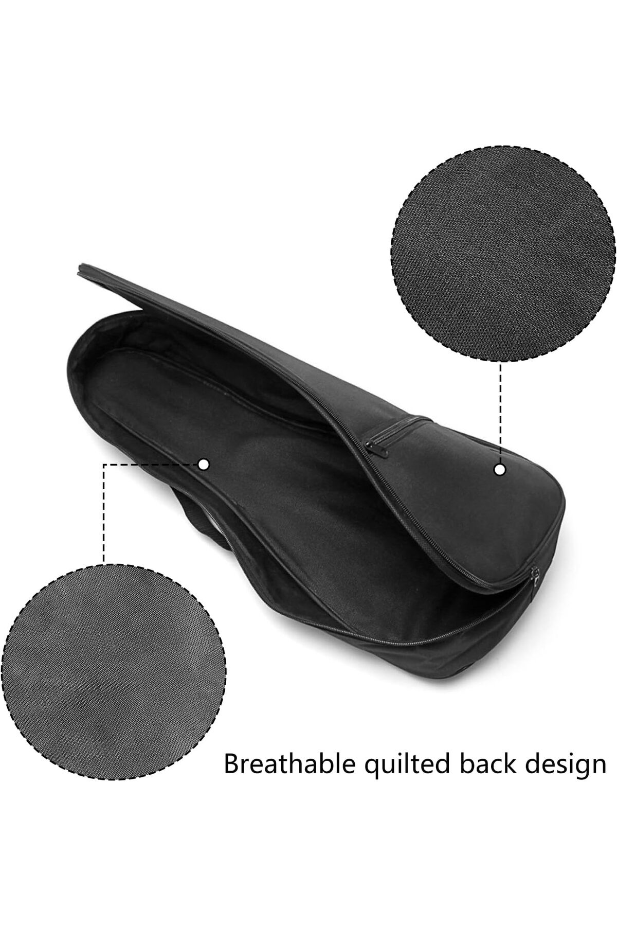 VipDeluXe Musiin 21 inç Ukulele Askılı Kılıf Çanta fotoğrafı 4 (önizleme)