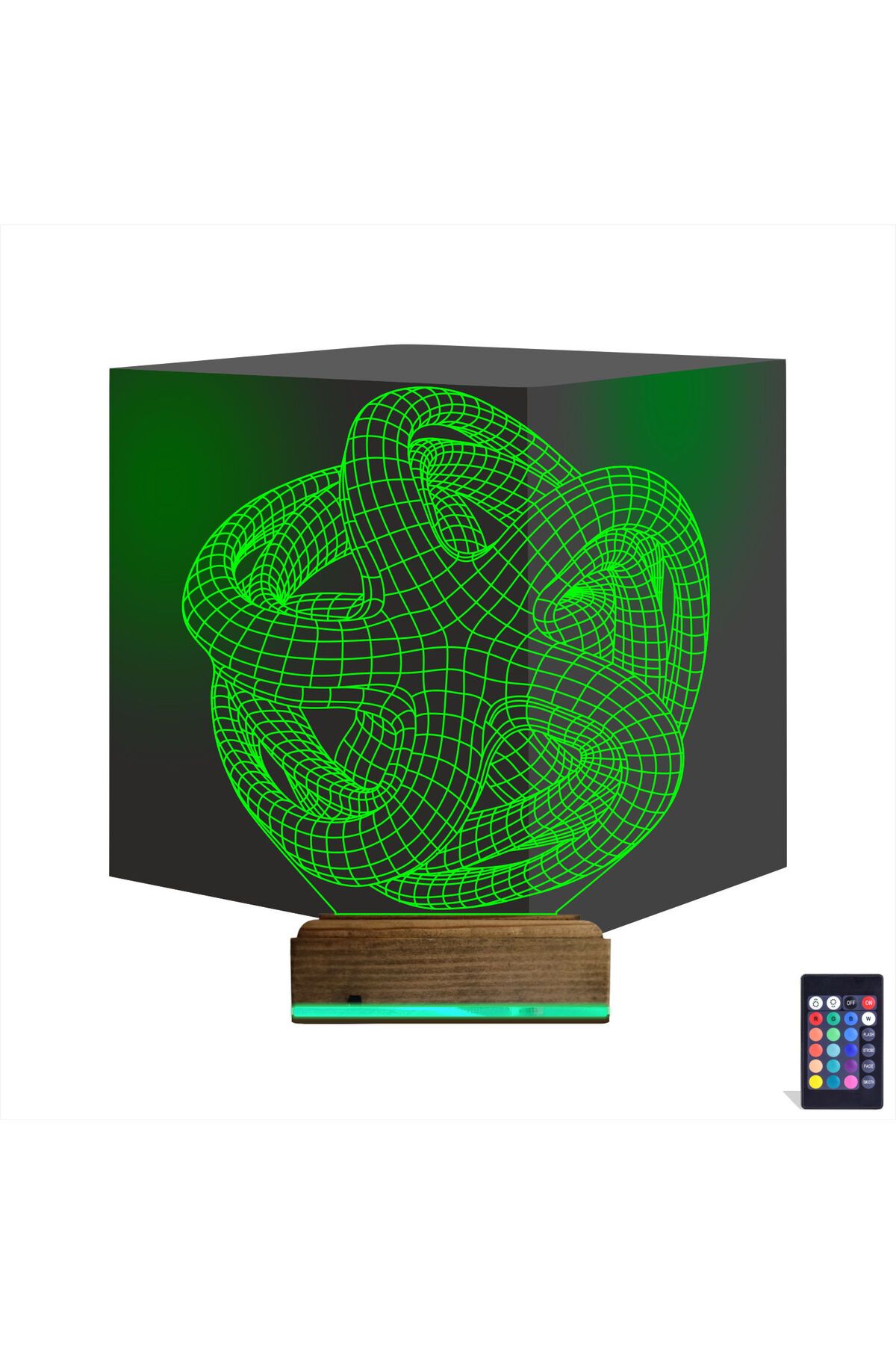 Kirppi 3d Lamba Geometrik Dekoratif V6 Masa Gece Lambası
