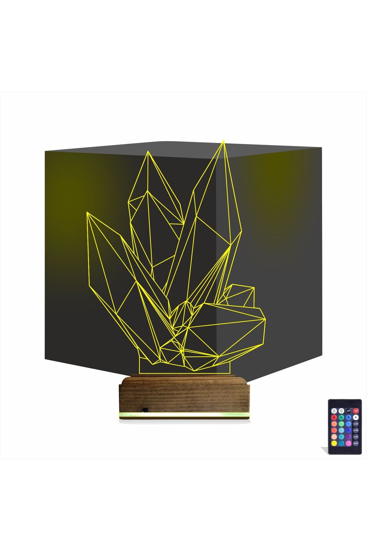 Kirppi 3d Lamba Kristal Tasarım V1 Masa Gece Lambası