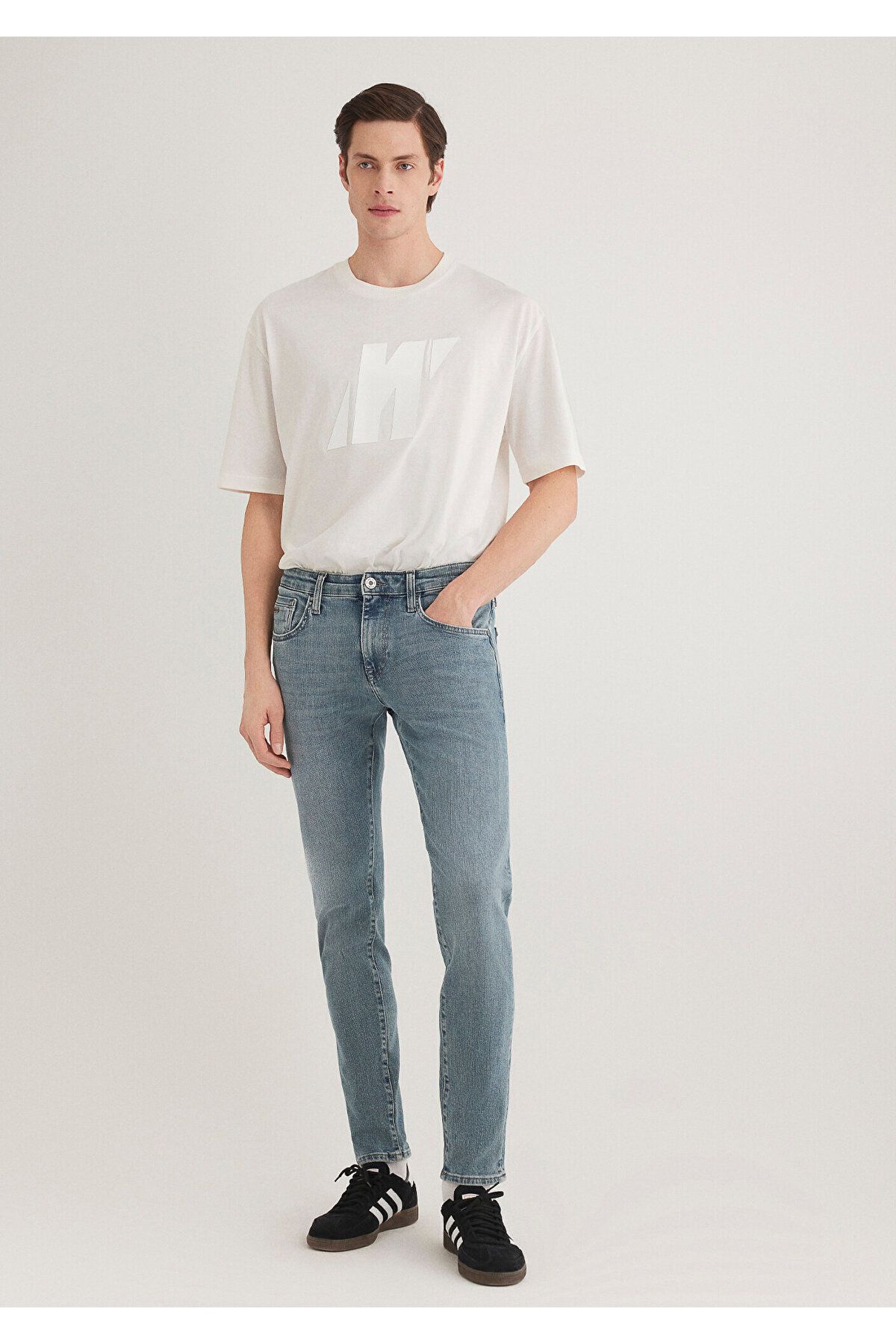 جیمز پرو Shaded Indigo Si Jean شلوار 0042489555 Mavi